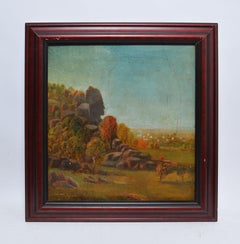 Hudson River School View of New Hampshire, "Old Man of the Mountain"