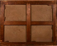 Huge 1700's Dutch Old Master Oil Painting Elegant Court Figures Musical Soiree