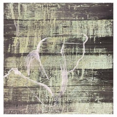 Antique HUGE FRENCH ABSTRACT EXPRESSIONIST PAINTING - 1970'S/80'S PERIOD