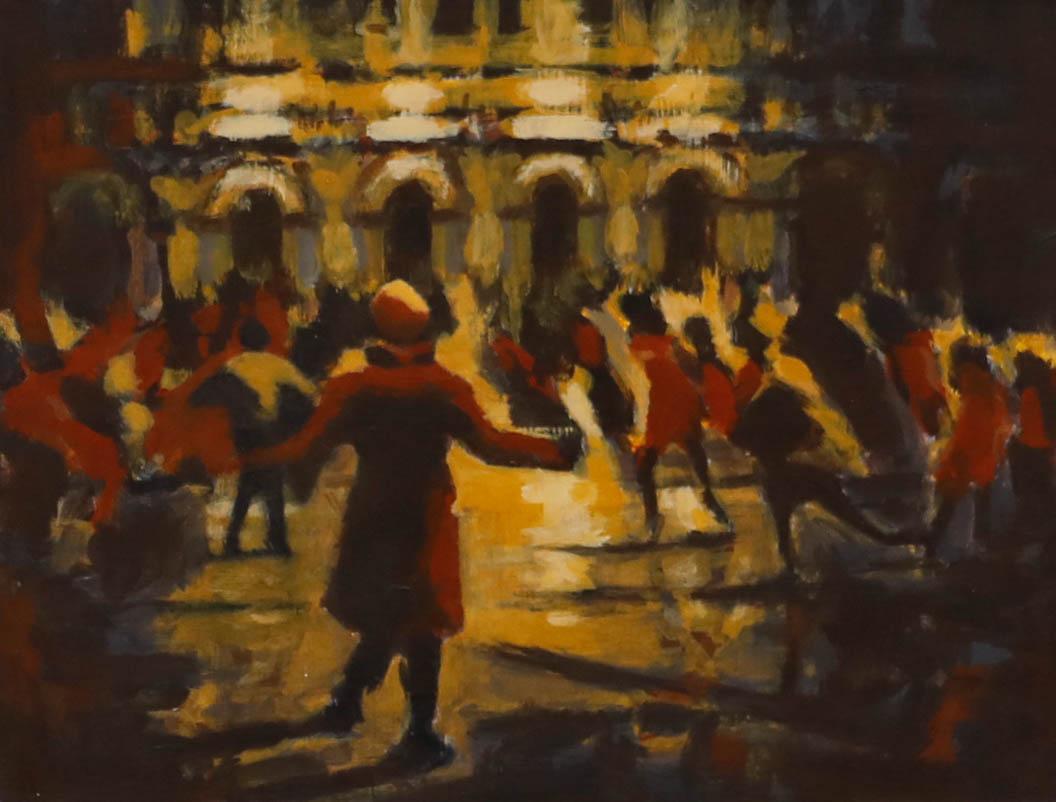 Hugo Lines  - 2012 Oil, Crown in the Square - Painting by Unknown