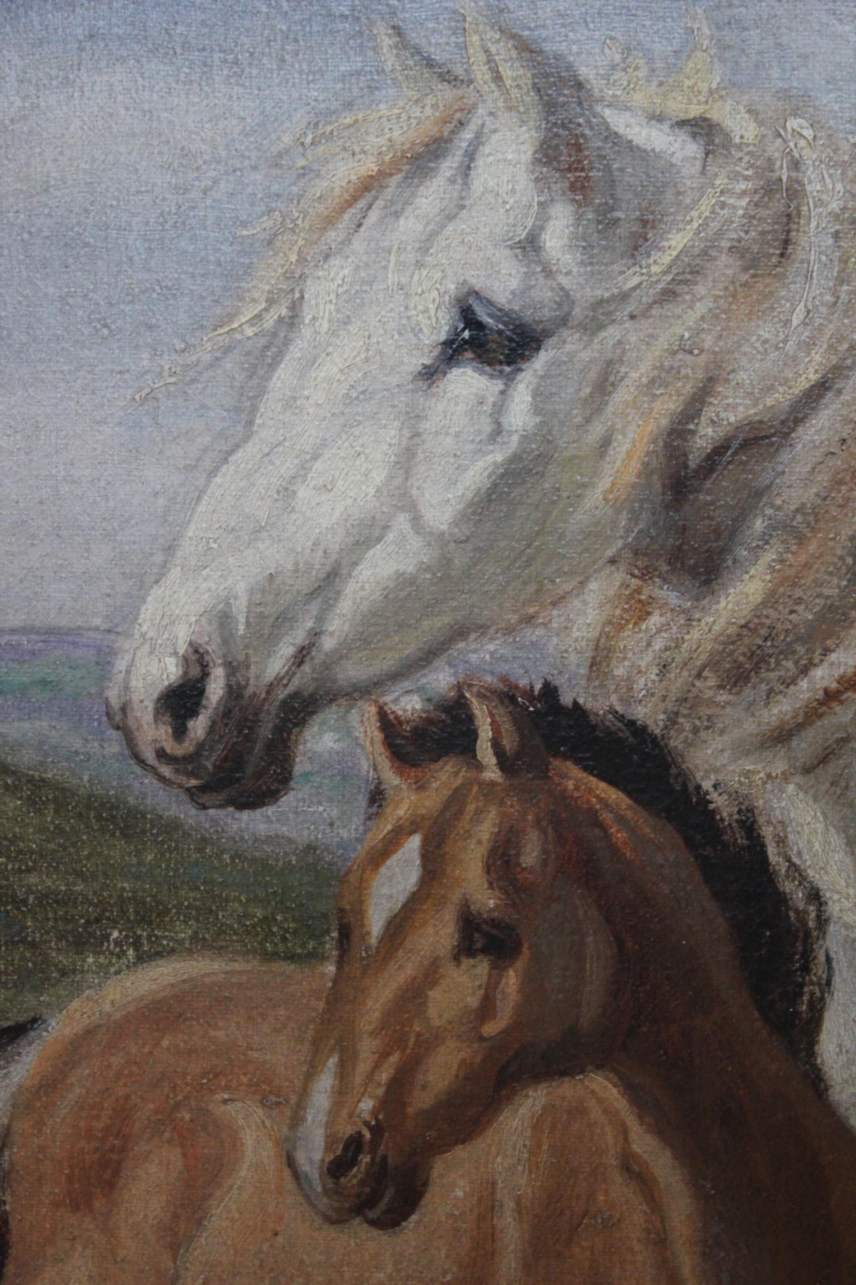 Chevaux équestres hongrois - Painting de Unknown