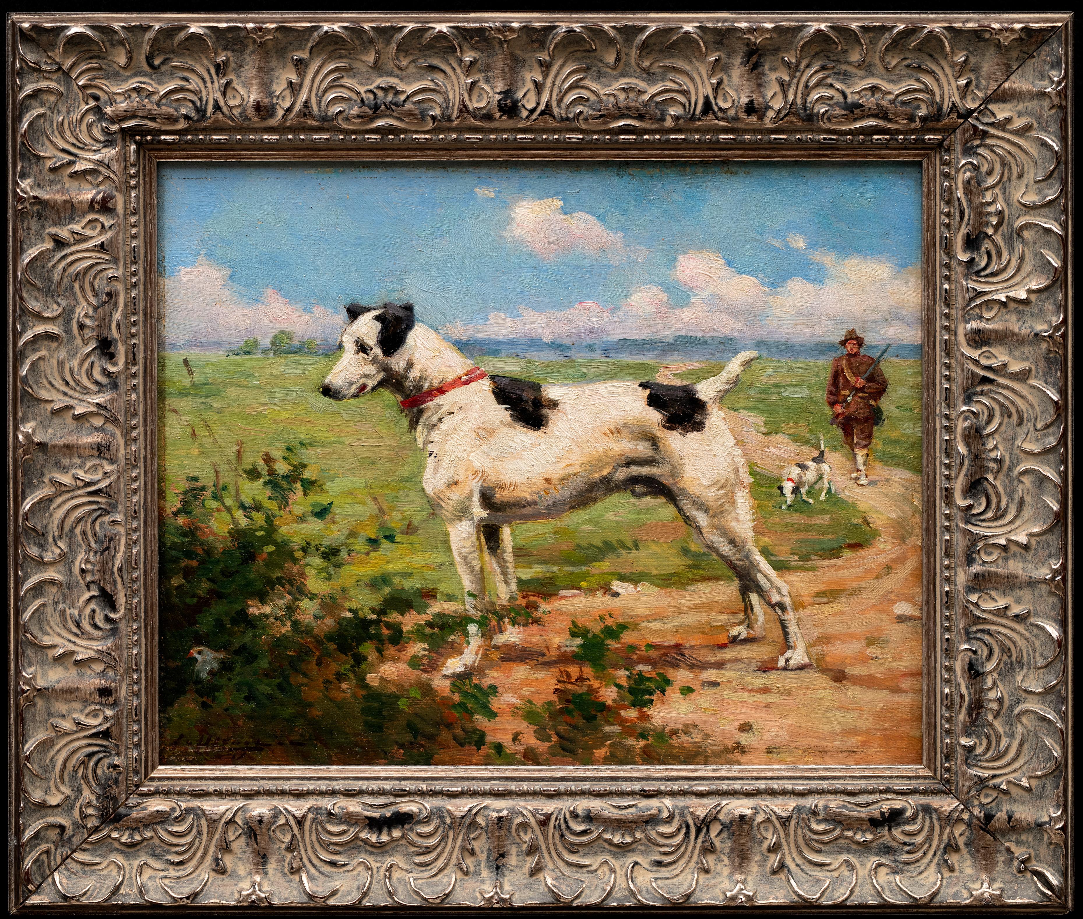 "Hunting Dog at a Stop" French School