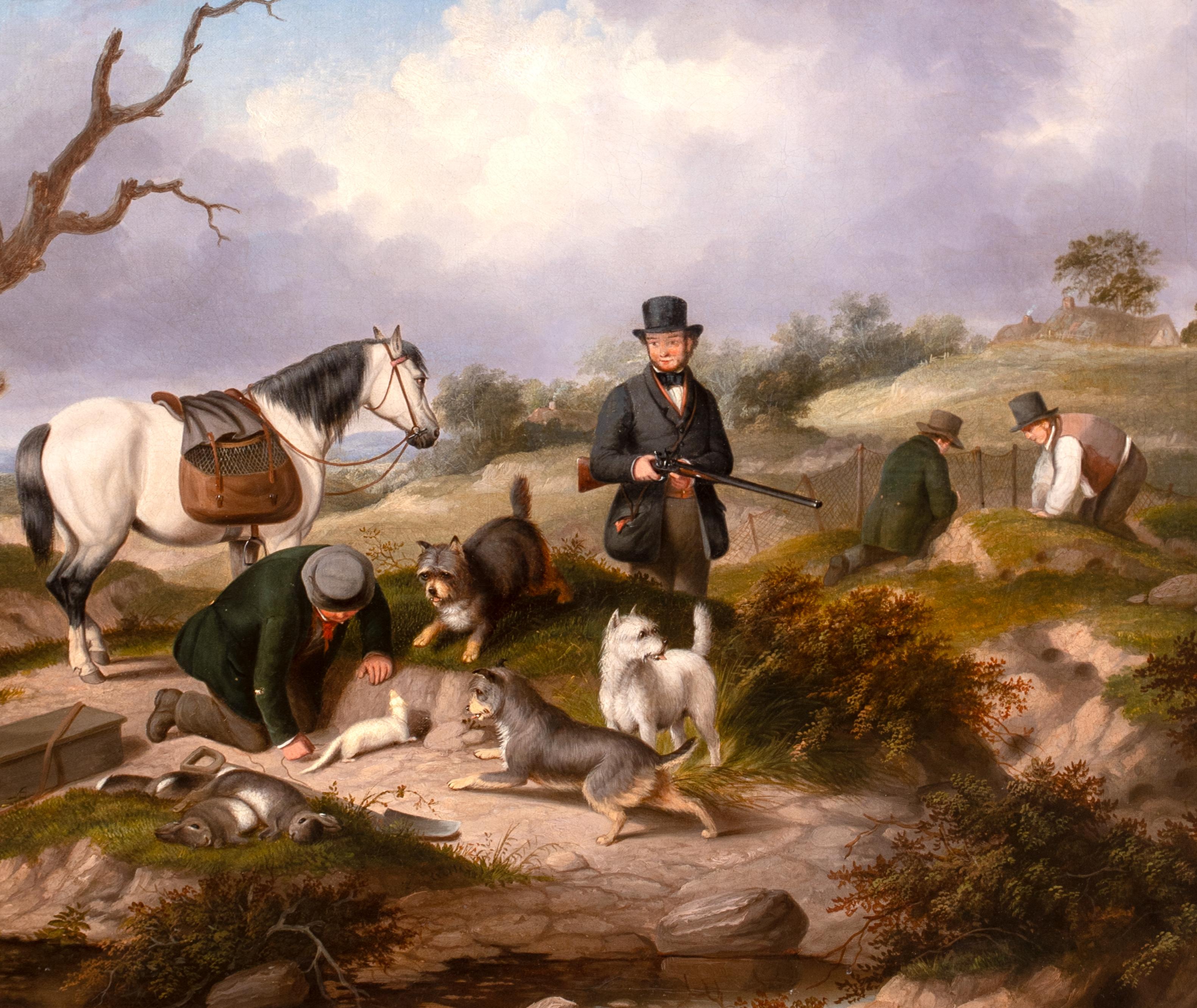 Huntsmen and Terriers & Ferrets Kaninchenzüchter, 19. Jahrhundert – George Armfield im Angebot 1
