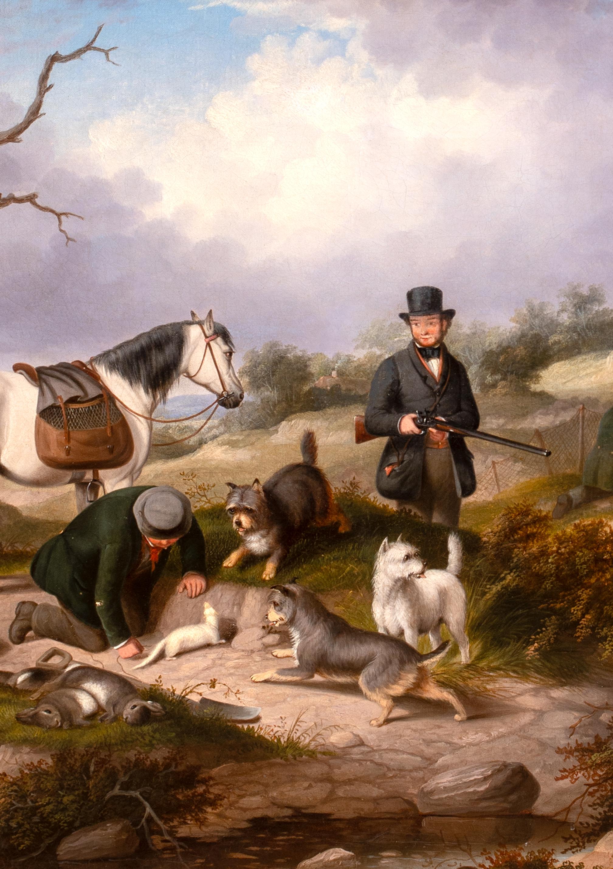 Huntsmen and Terriers & Ferrets Kaninchenzüchter, 19. Jahrhundert – George Armfield im Angebot 3