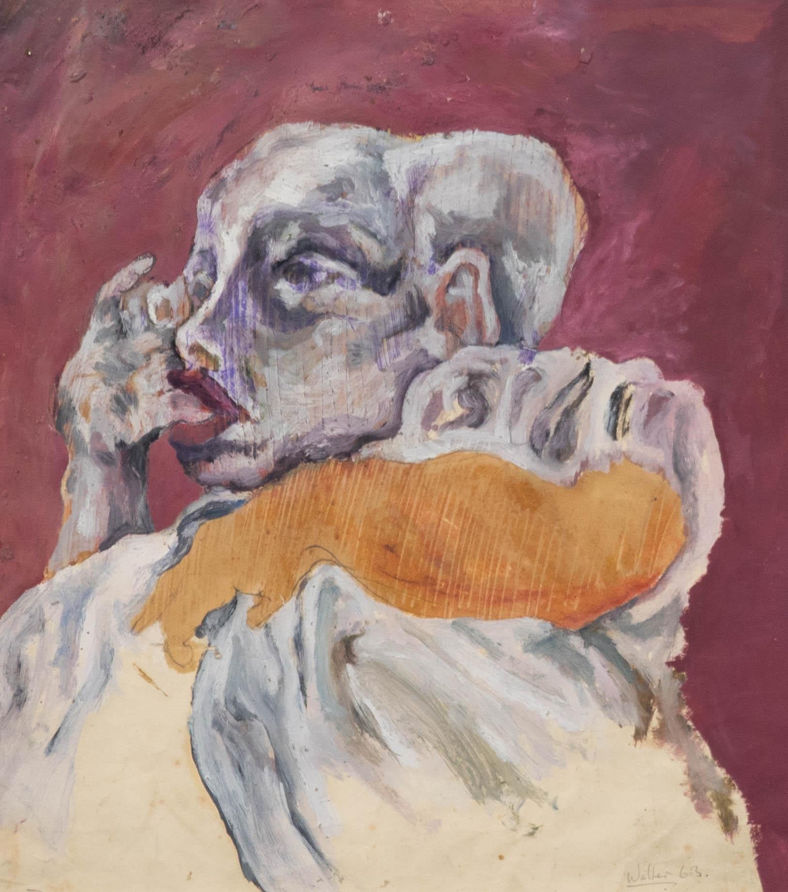 Iain Walker (gest. 2022) - 1963 Öl,templation – Painting von Unknown