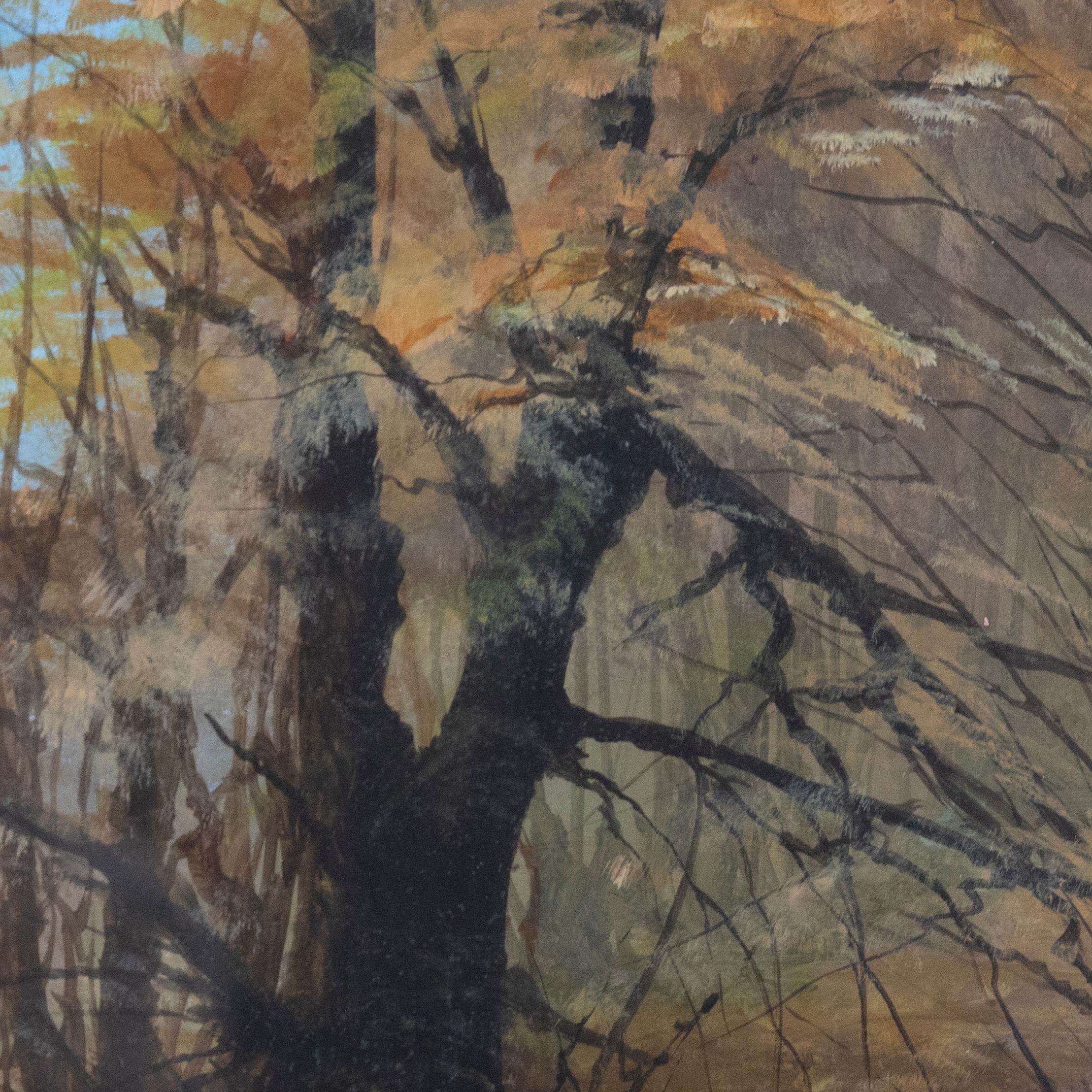 Ian Shearman   - 20th Century Acrylic, Cranham Woods For Sale 1
