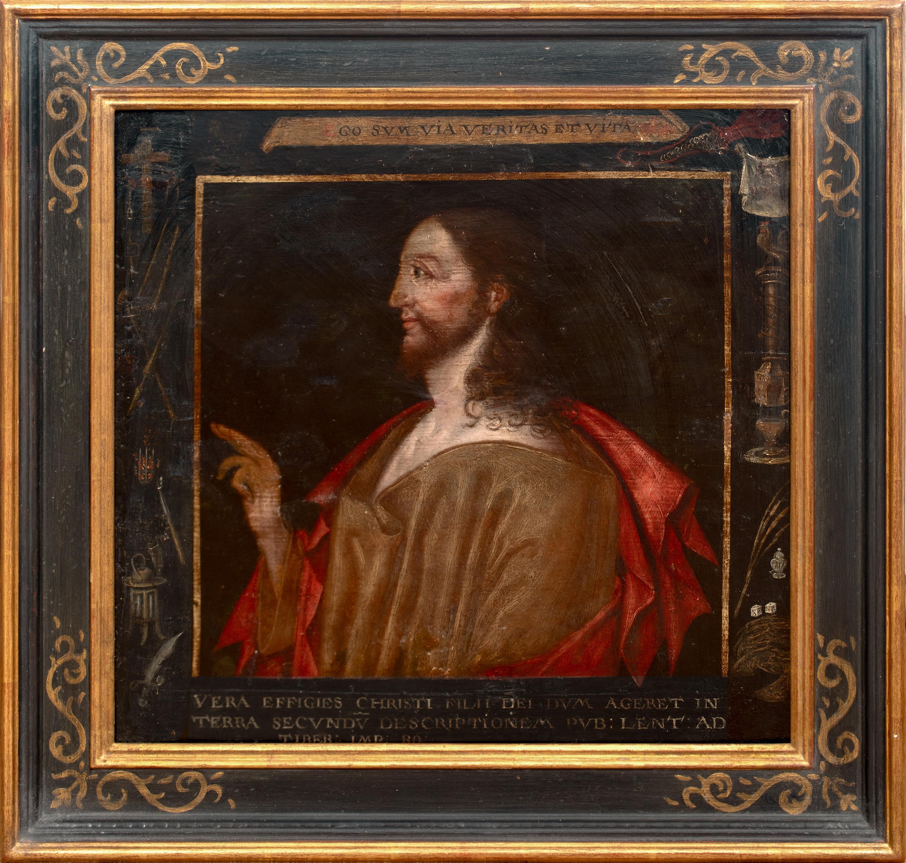 Icon Of Christ - Latin "I am The Way, The Trust & The Life", 16th Century
