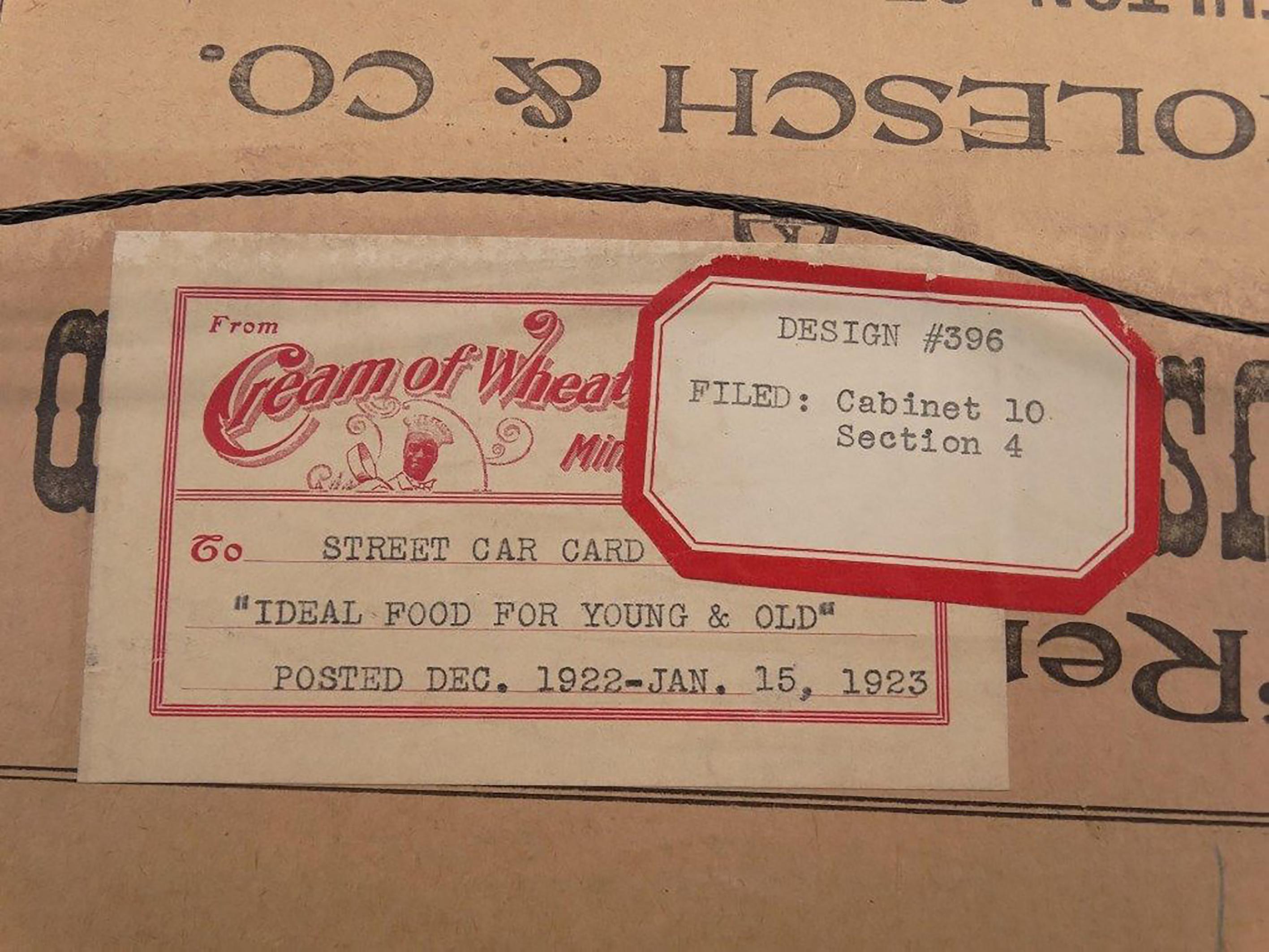 „Ideal Food for Young and Old“, „Ideal Food for Young and Old“, Werbetext in Weizencreme, 1922-1923 im Angebot 2
