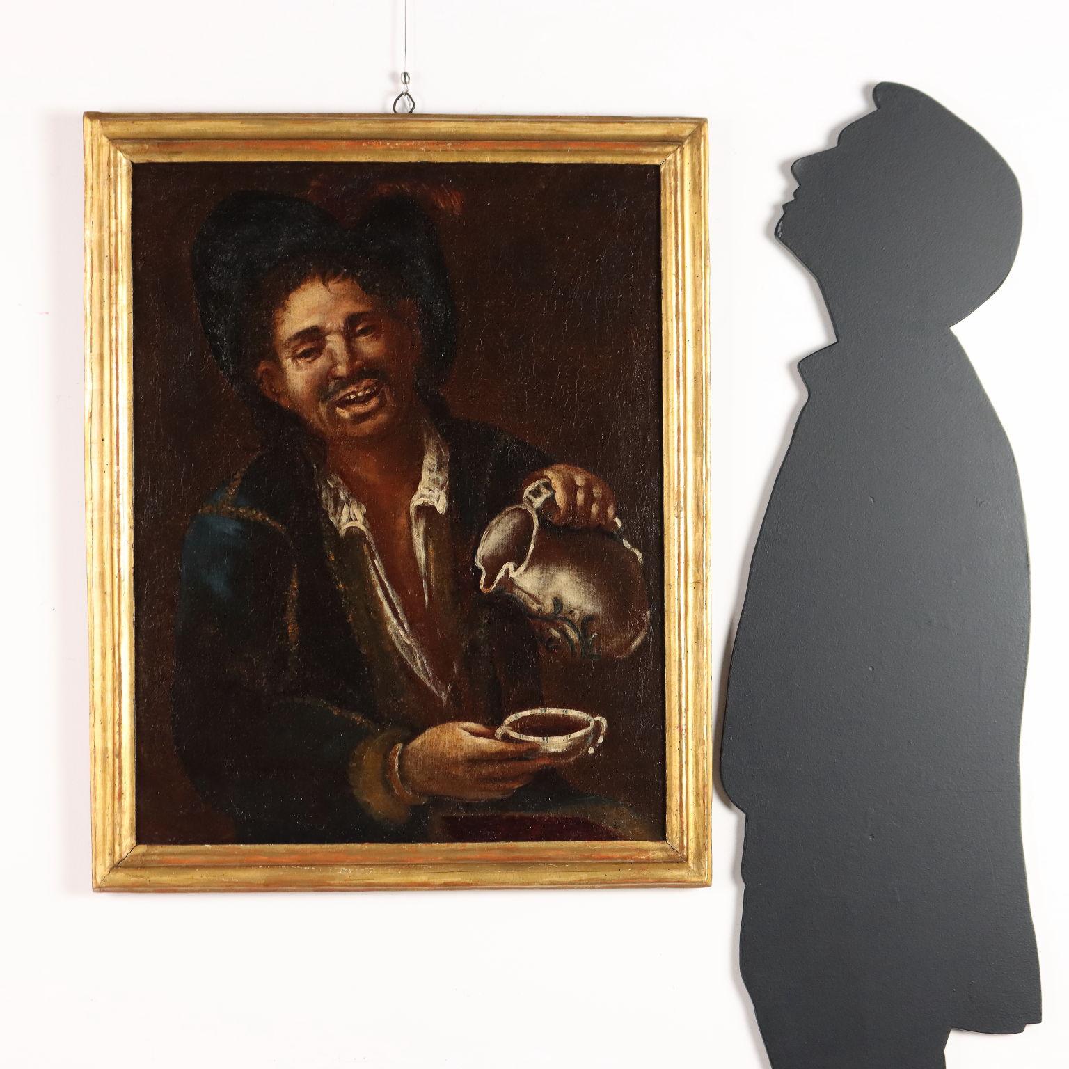 Il Bevitore, Dipinto di Seguace di Giacomo Francesco Cipper, XVIII secolo - Painting de Unknown