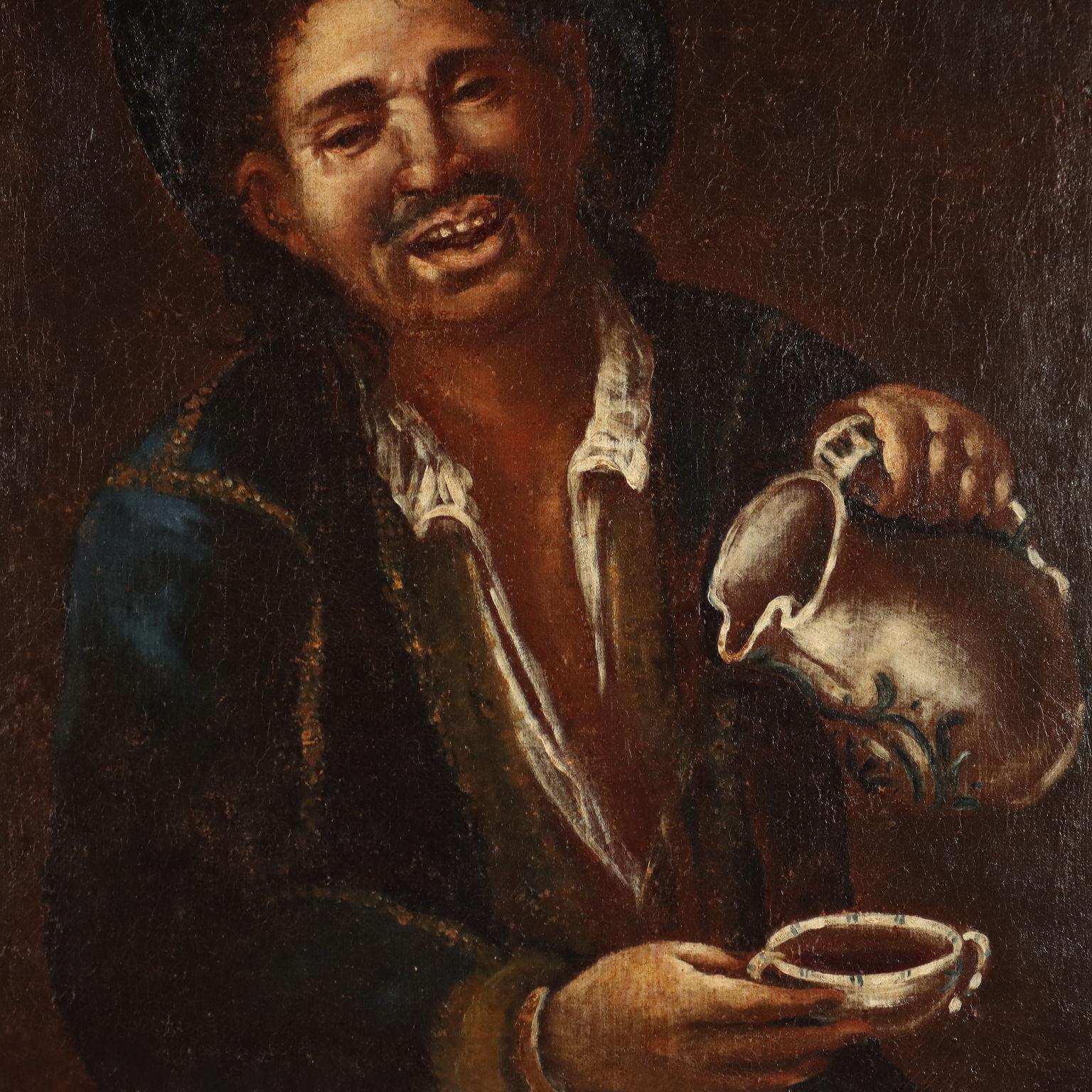Il Bevitore, Dipinto di Seguace di Giacomo Francesco Cipper, XVIII secolo - Painting Otro estilo de arte de Unknown