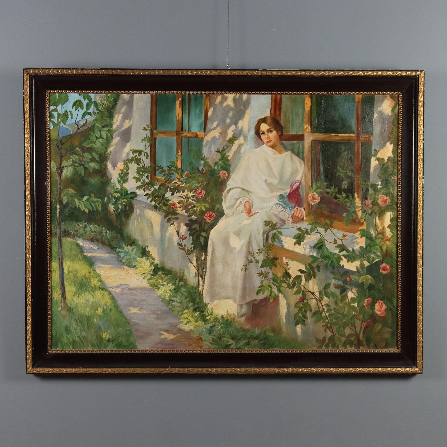 The Morning of Roses, Painting Copy from Giovanni Giani, Oil on canvas 20th century.