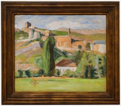 Huile ile Hertz-Eyrolles (1875-1974), Village In Afternoon Light