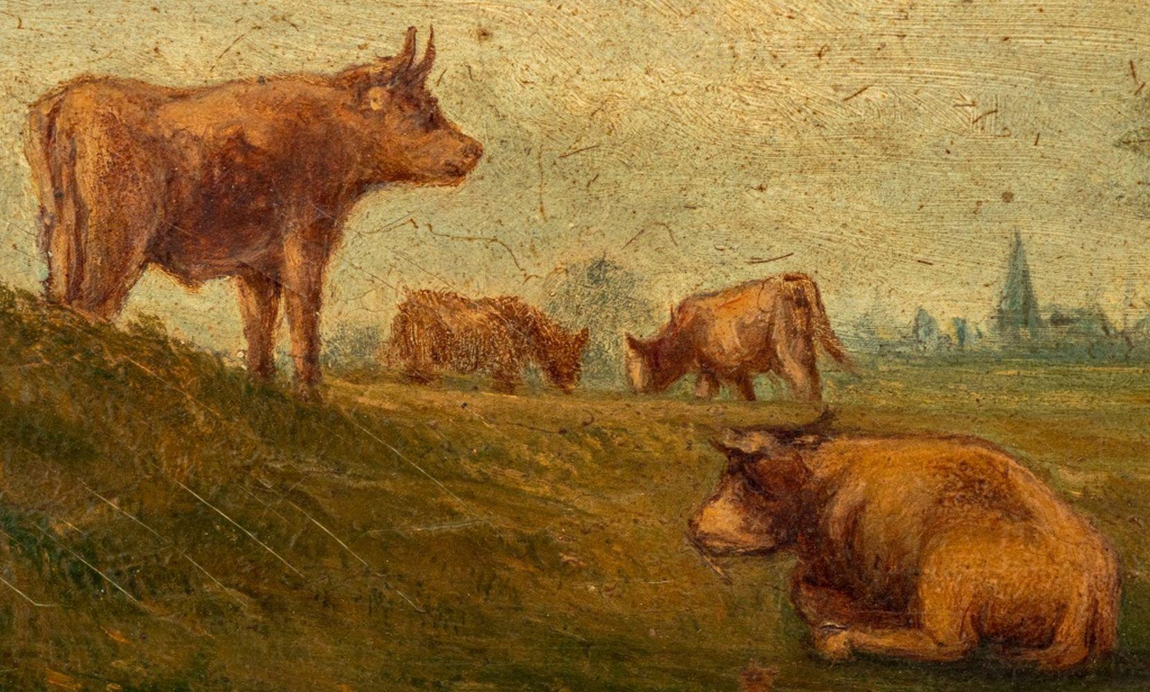 Unleserlich signierte pastorale Landschaft (Amerikanischer Realismus), Painting, von Unknown
