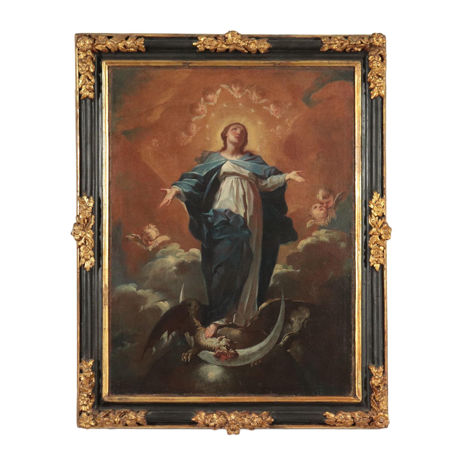 Unknown Figurative Painting - Immaculate Conception Oil on Canvas 17th Century