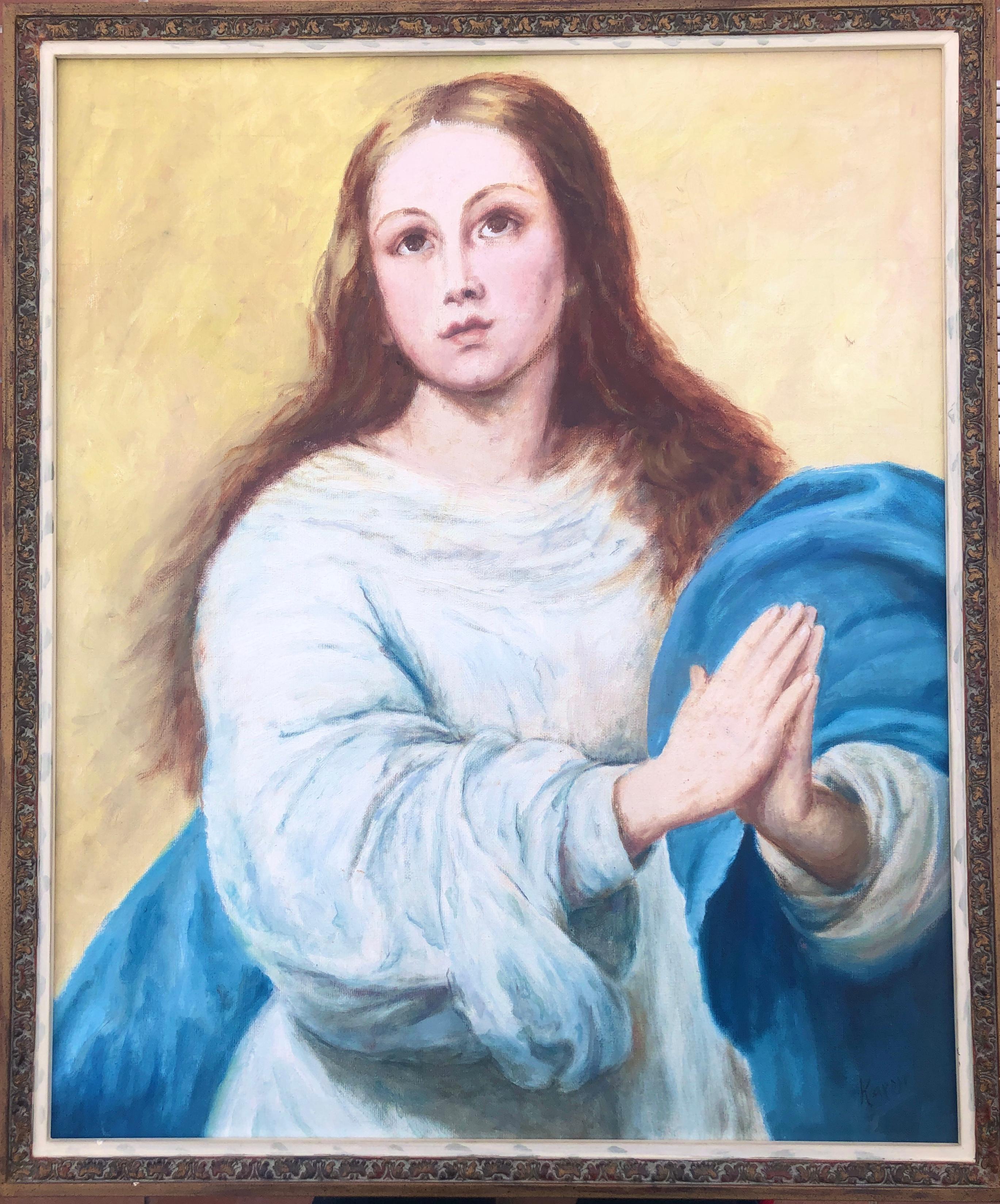 Immaculate Conception oil on canvas painting