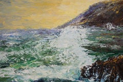 Impasto Big Sur Sea Cave and Breaking Waves Seascape