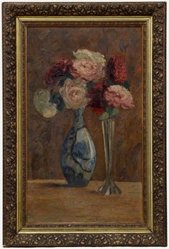 Impasto Öl des frühen 20. Jahrhunderts - Rosenstillleben