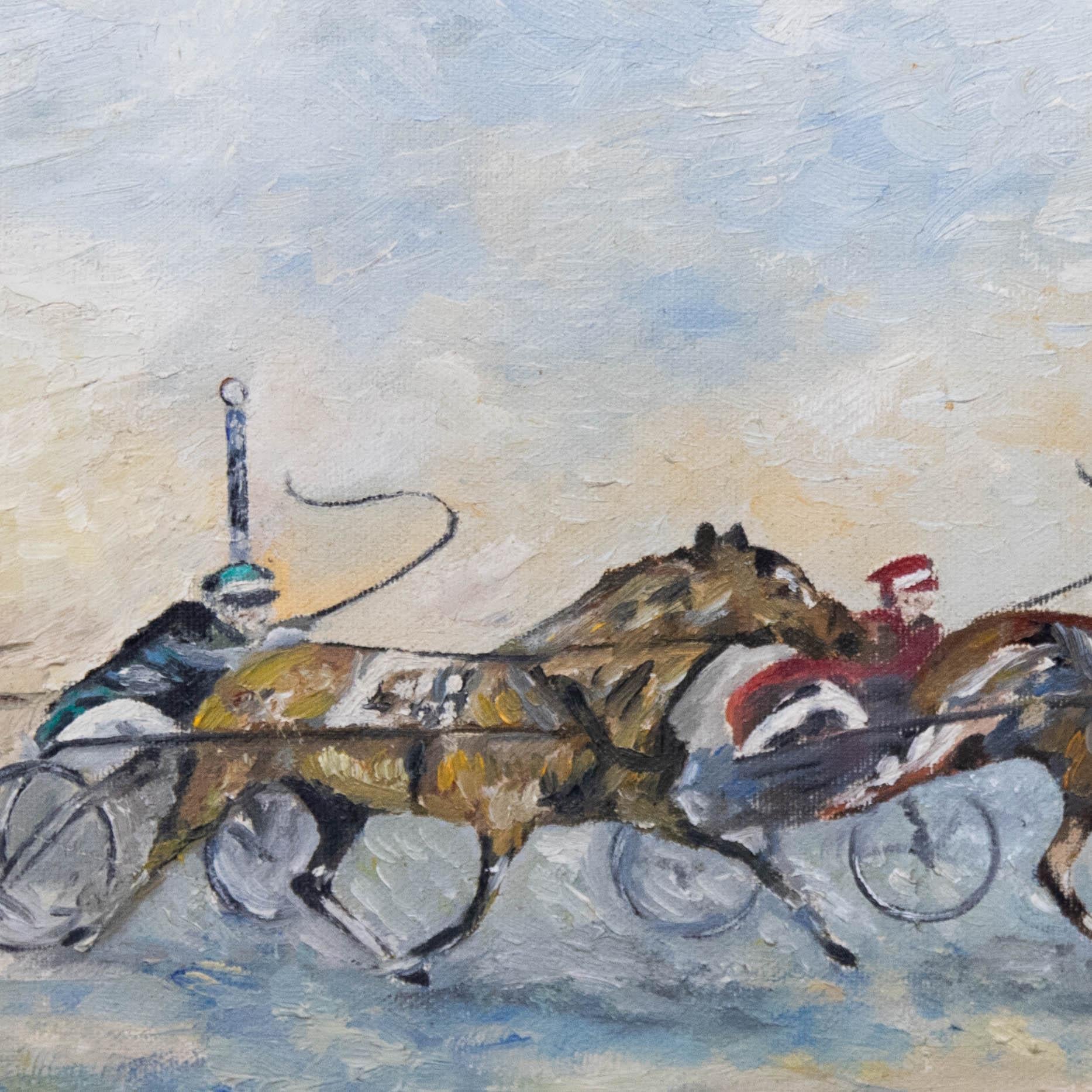 Impressionist 20th Century Oil - Scurry Driving For Sale 1