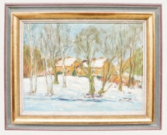 Impressionist 20th Century Oil - Winter Snow