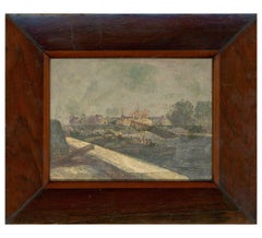 Impressionist Early 20th Century Oil - A View of the Seine, Paris