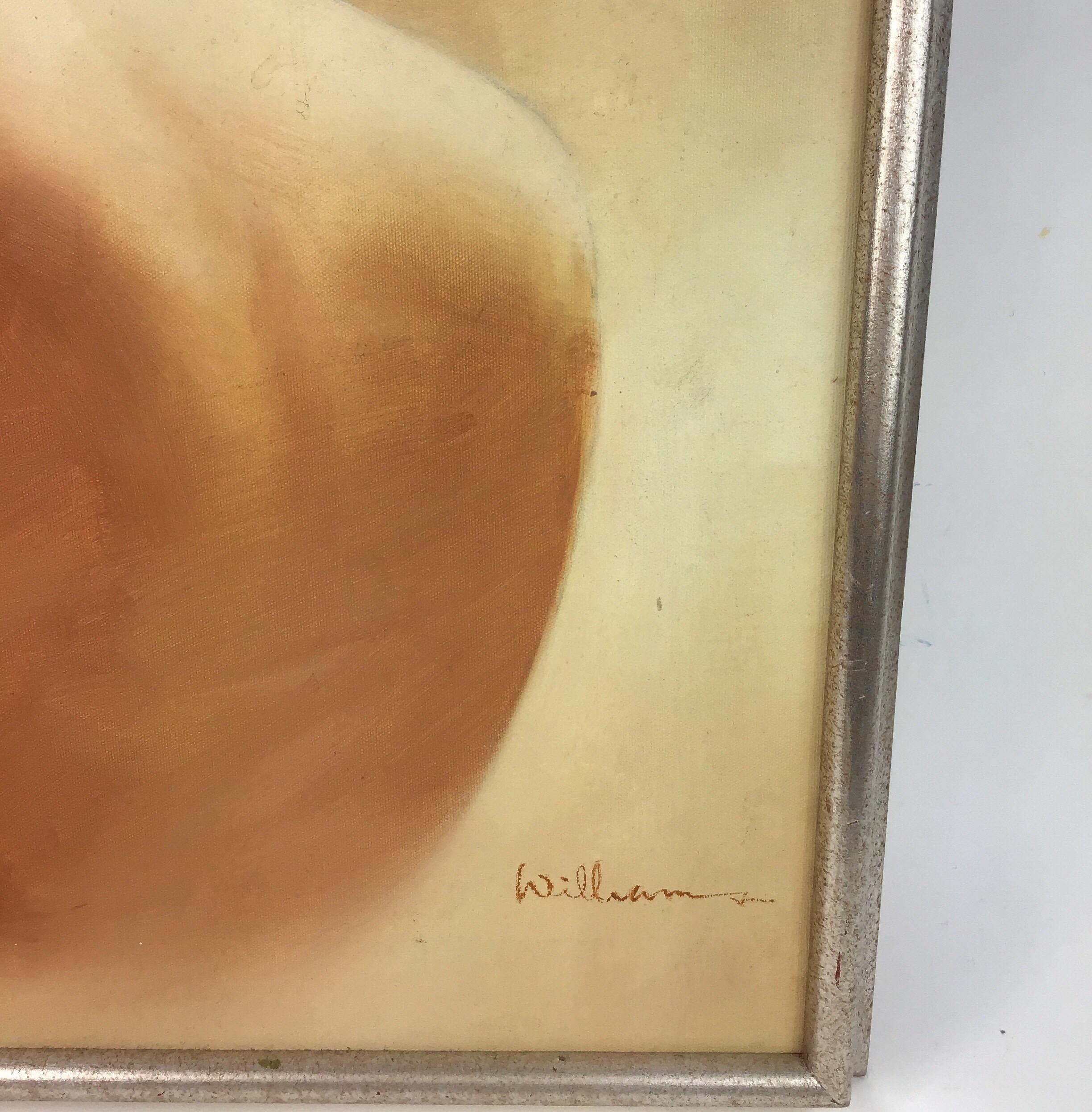 Pittura figurativa impressionista di nudo femminile 1960 2