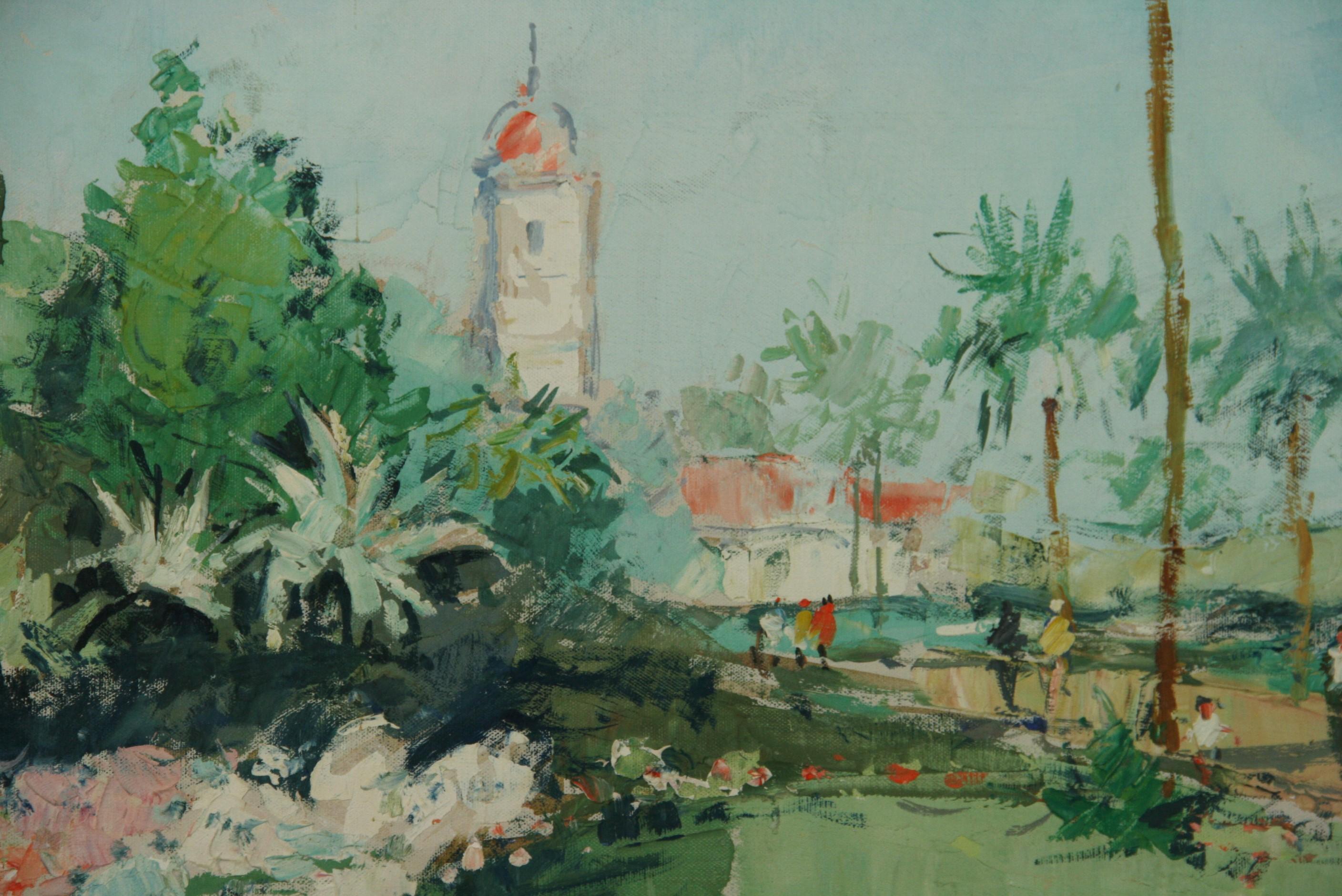 Paesaggio impressionista italiano Arco Trentino 1960 - Landscape Painting Grigio di Unknown