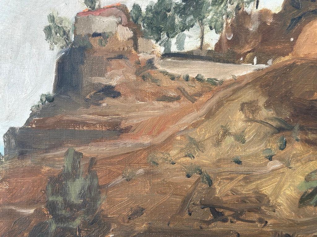 Impressionist Italian Landscape - Gray Landscape Painting by Unknown