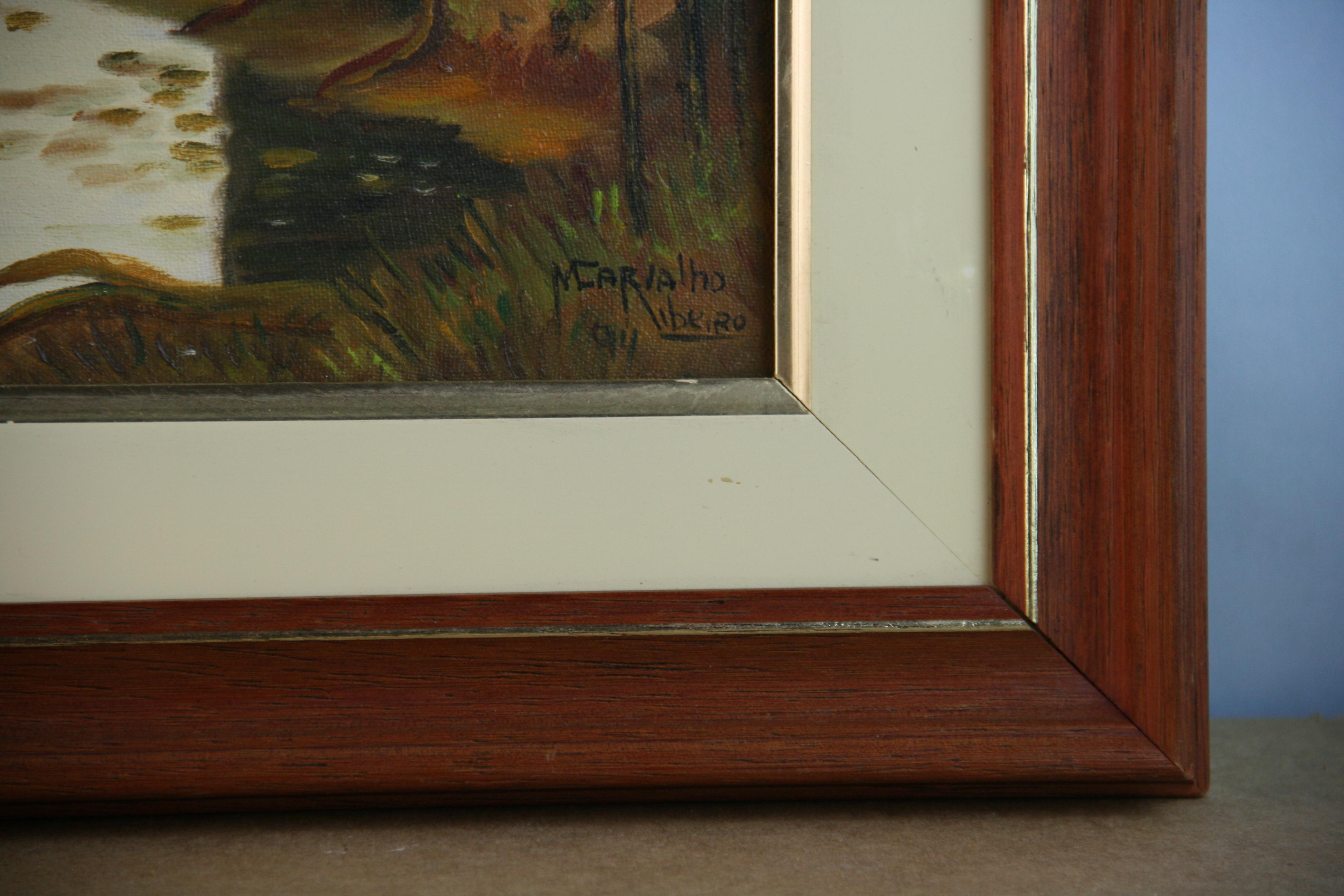 4039 Impressionist landscape oil painting
Set in a wood frame image size 11.5x15