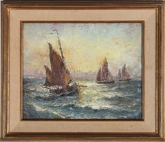 Olio impressionista della metà del XX secolo - Vento nelle vele