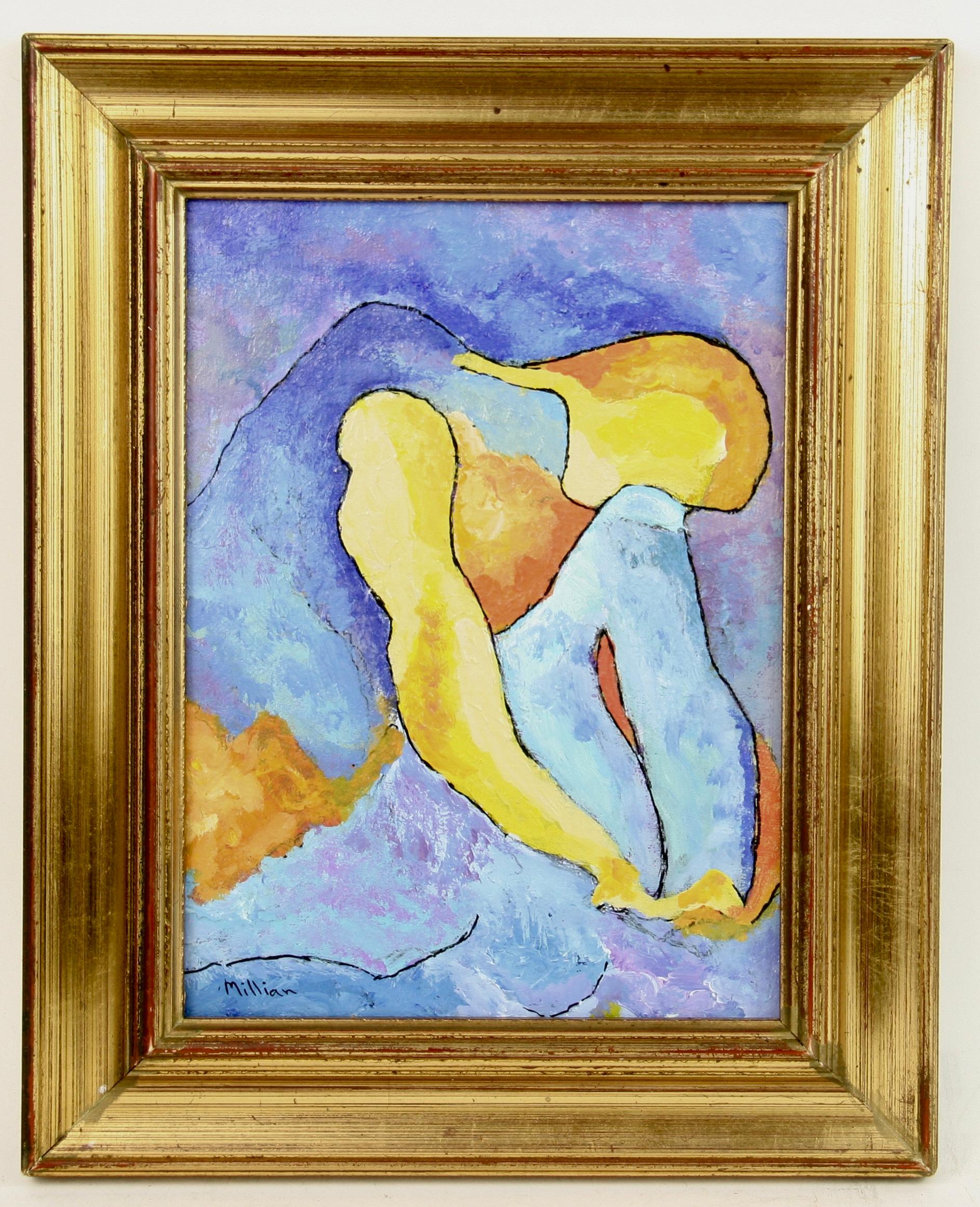 Impresionista Moderno Bailarina Descansando Figurativo  Pintura en venta 2