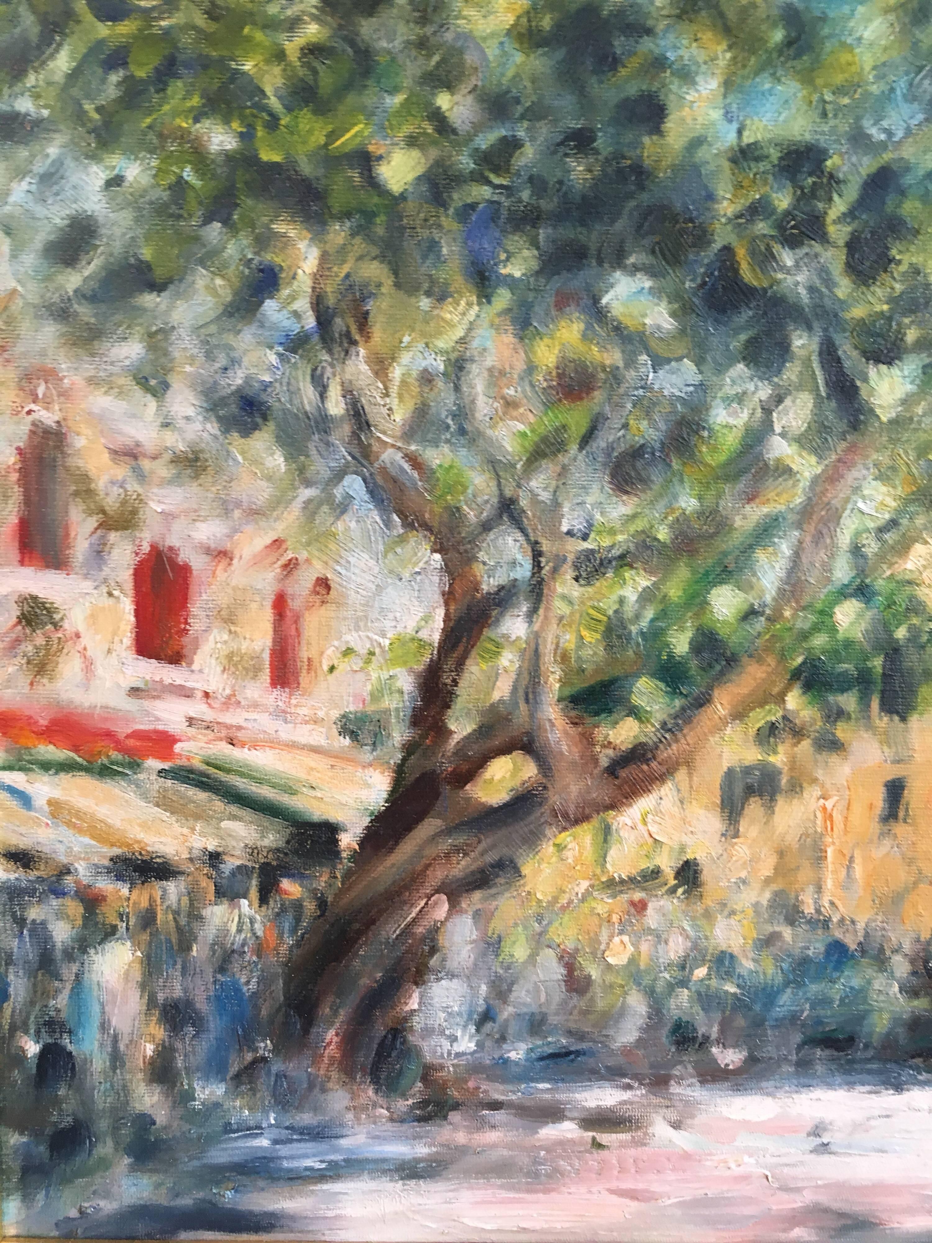 Impressionist Oil of a French Market Day 1
