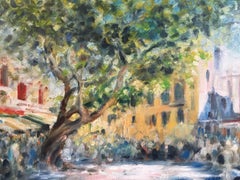 Impressionist Oil of a French Market Day