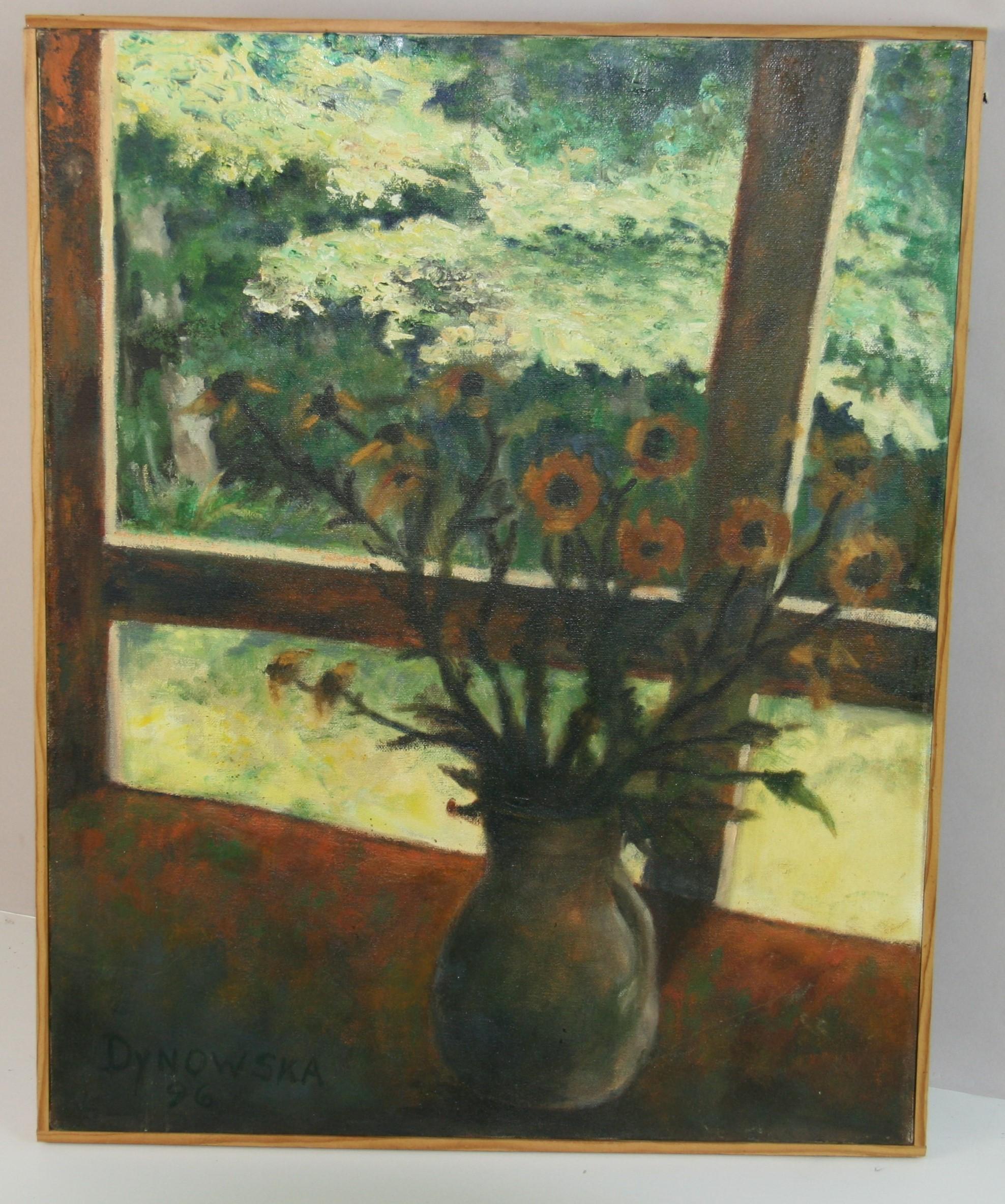 5116 Arrangement de fleurs sur la terrasse arrière avec vue sur le jardin
Signé Oldyna Dynowska 96