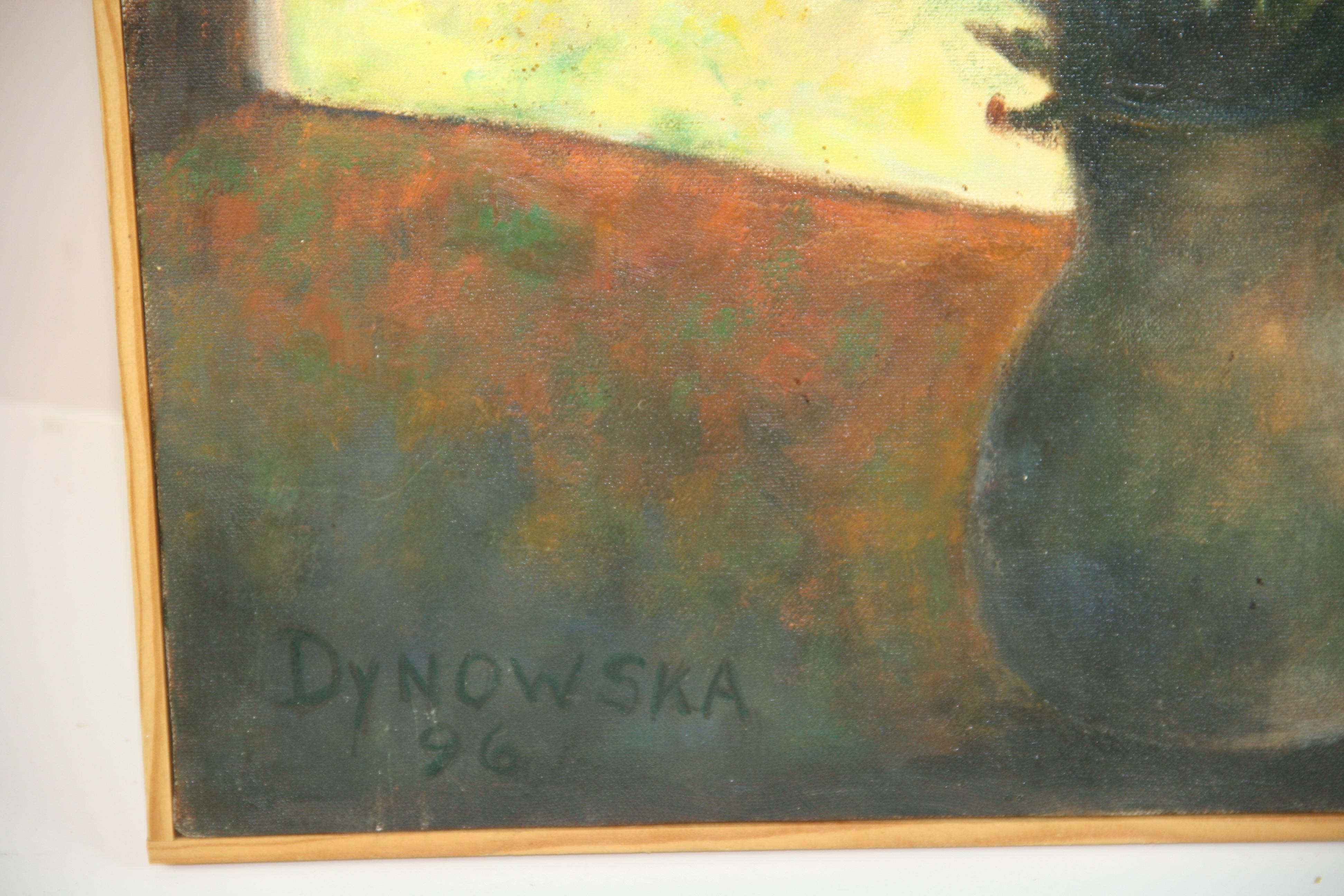 Peinture à l'huile impressionniste vue duarche arrière en vente 2