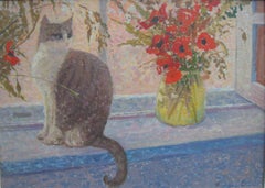 Impressionniste : école de Pierre Bonnard, peinture à l'huile signée, années 1950