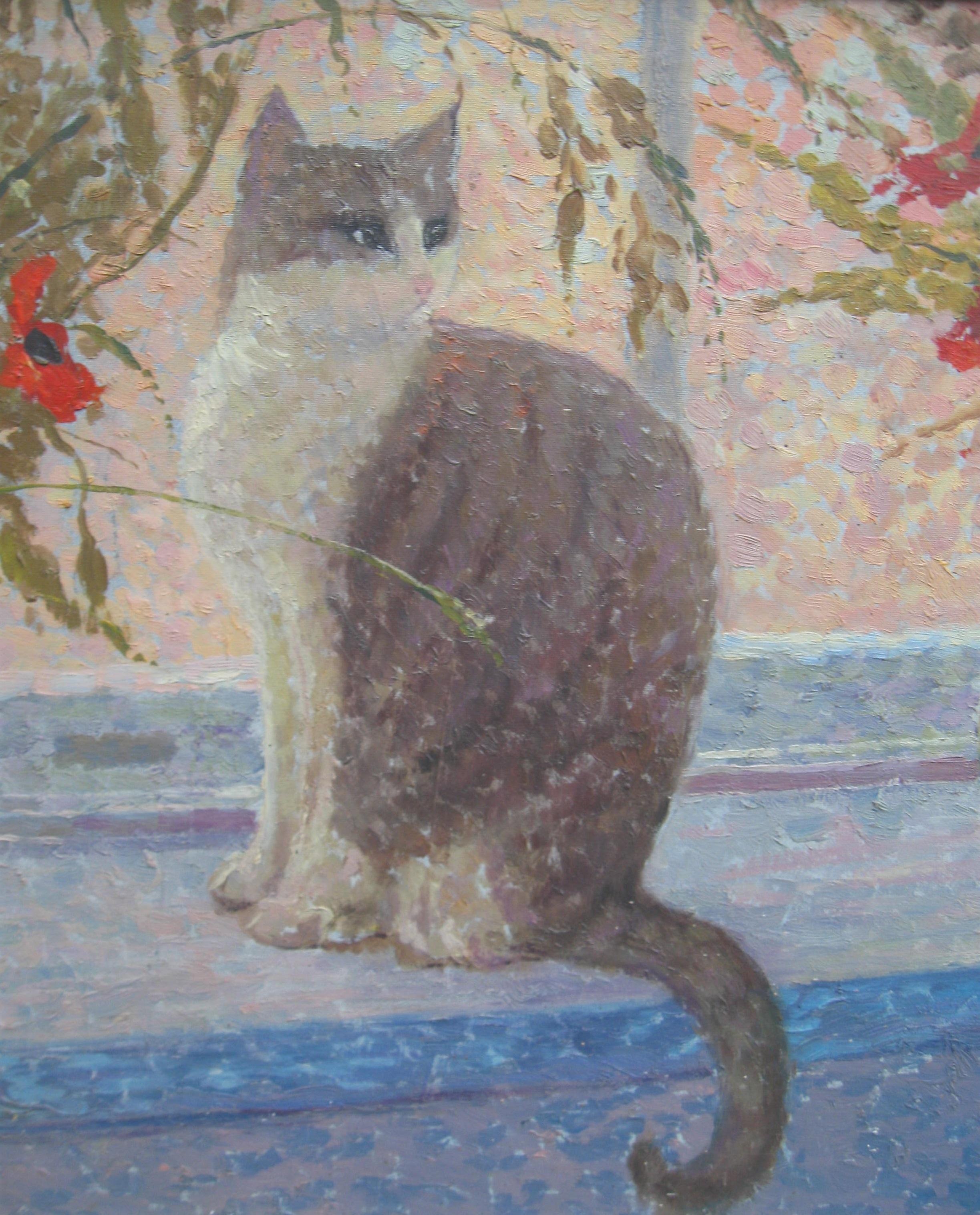 Impressionniste : école de Pierre Bonnard, peinture à l'huile signée, années 1950 - Impressionnisme Painting par Unknown