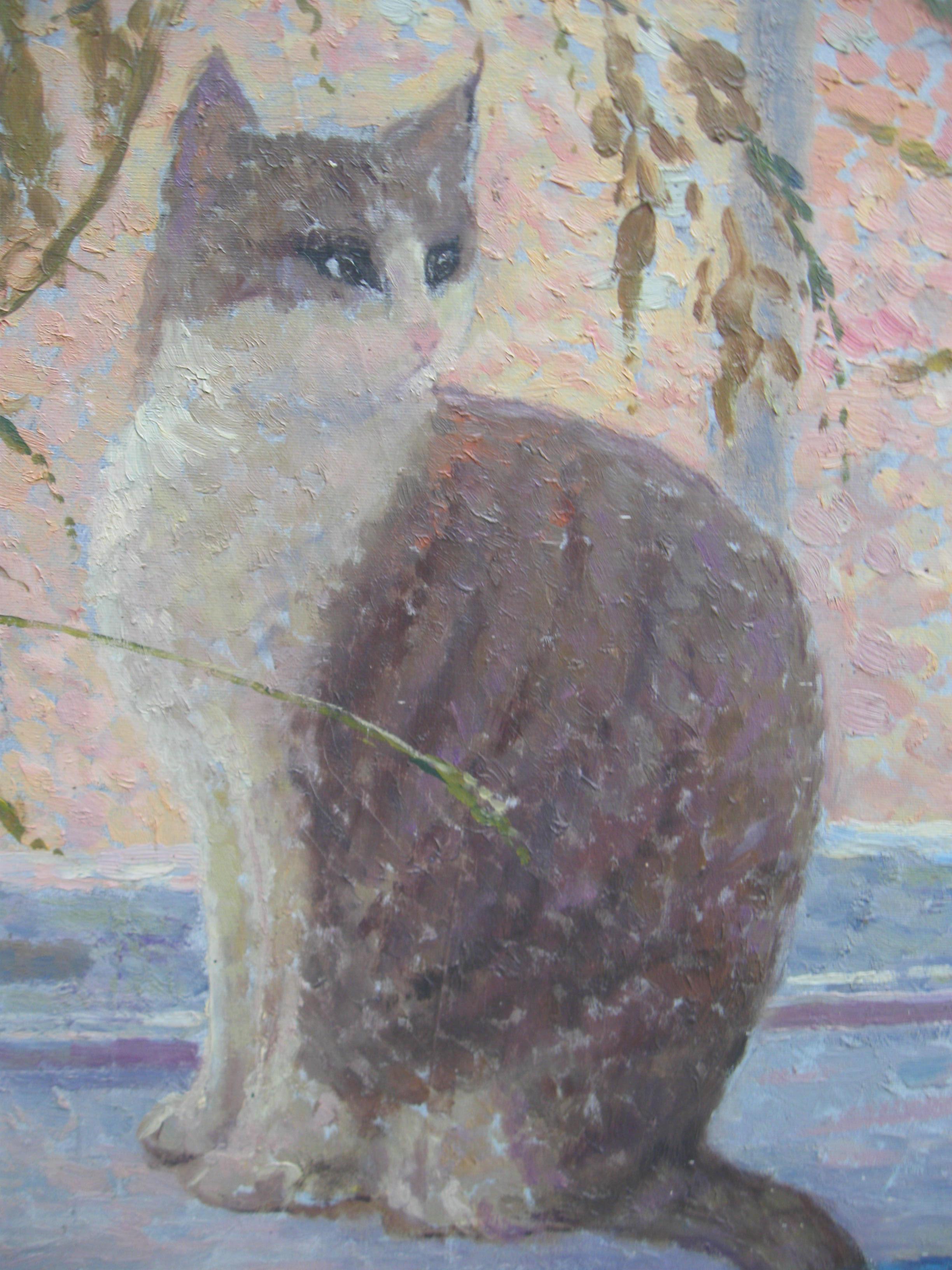Impressionniste : école de Pierre Bonnard, peinture à l'huile signée, années 1950 en vente 2