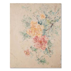 Impressionist Original Oil On Canvas "Roses"