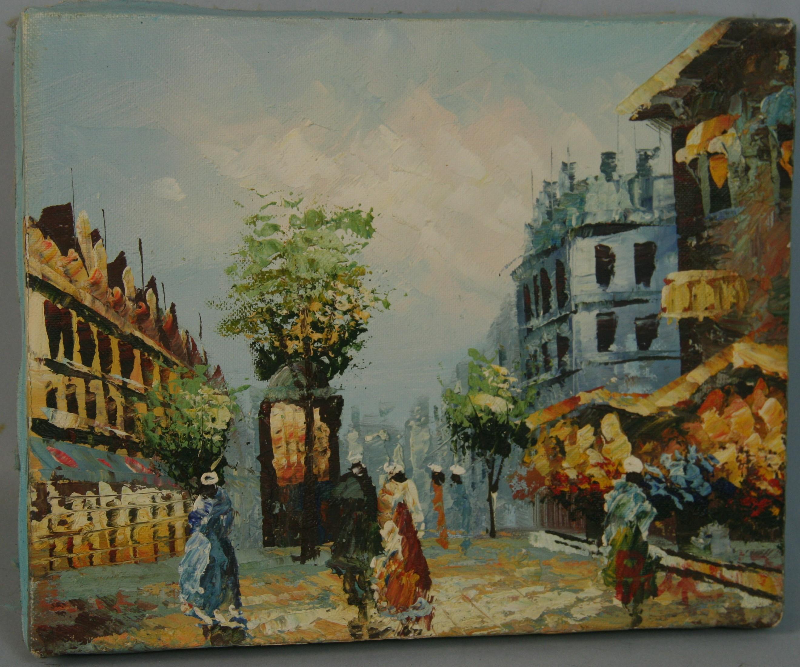 Impressionist Paris Promenade Landscape For Sale 1