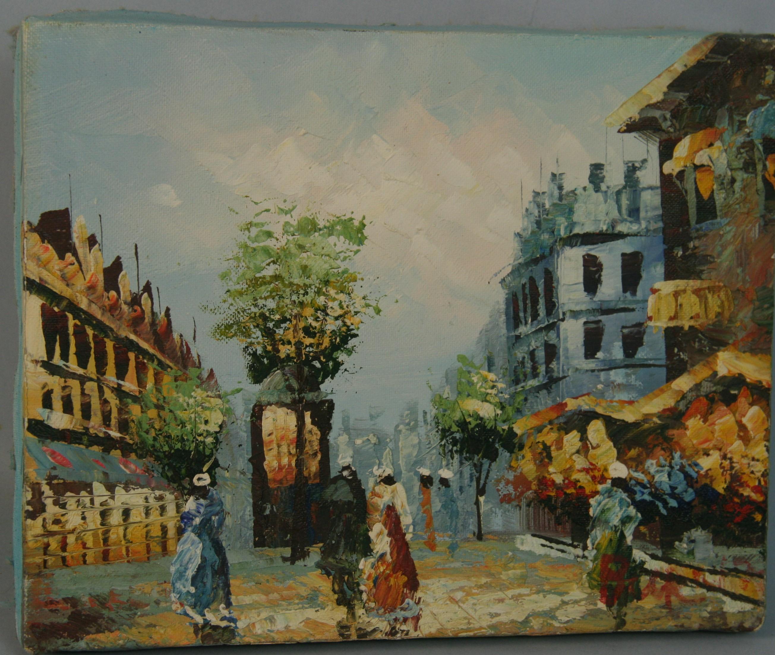 Impressionist Paris Promenade Landscape For Sale 2