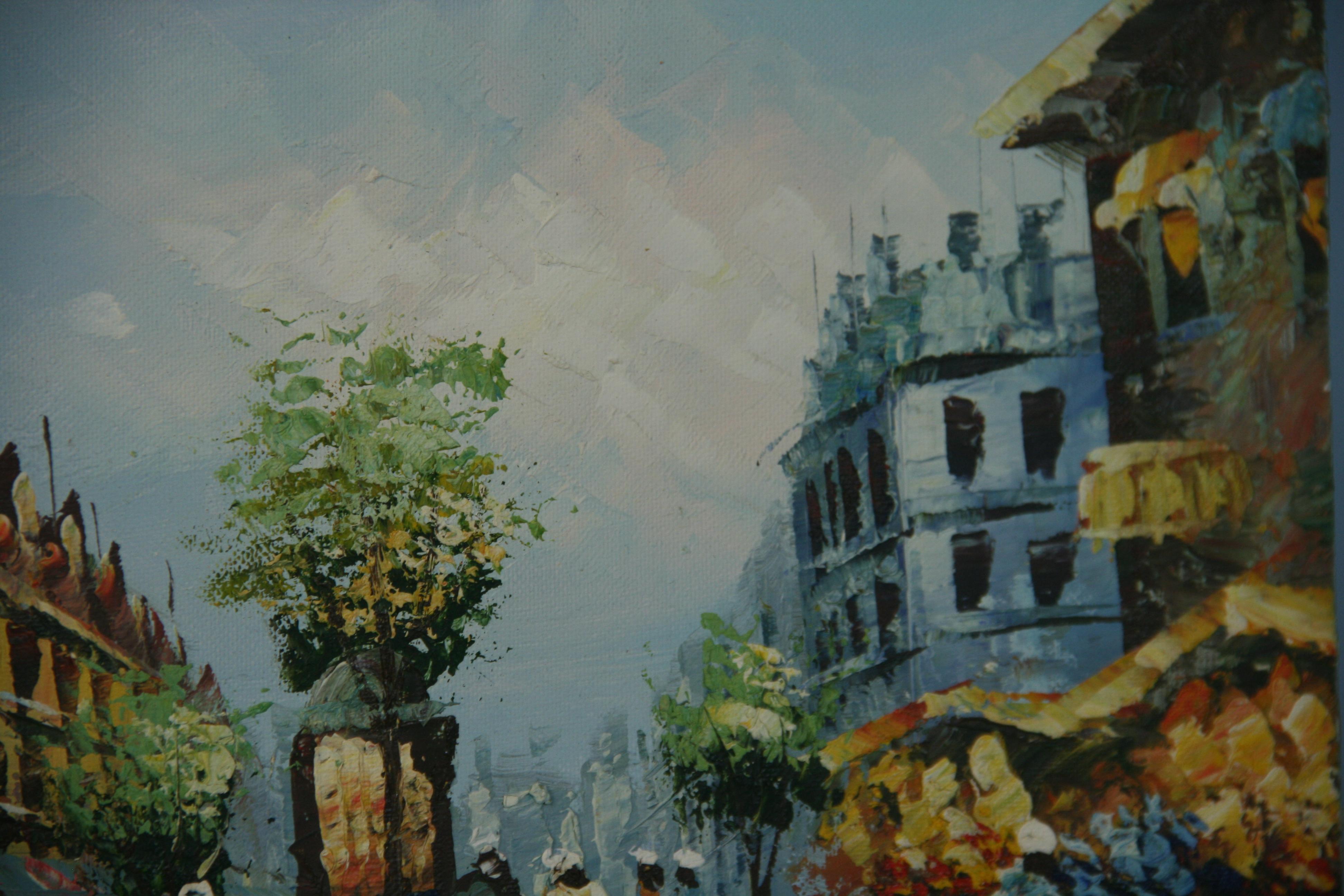 Impressionist Paris Promenade Landscape For Sale 4