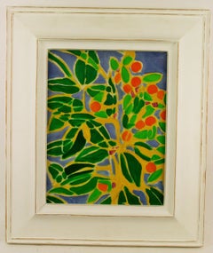 Impressionist Stain  glass  Floral Painting