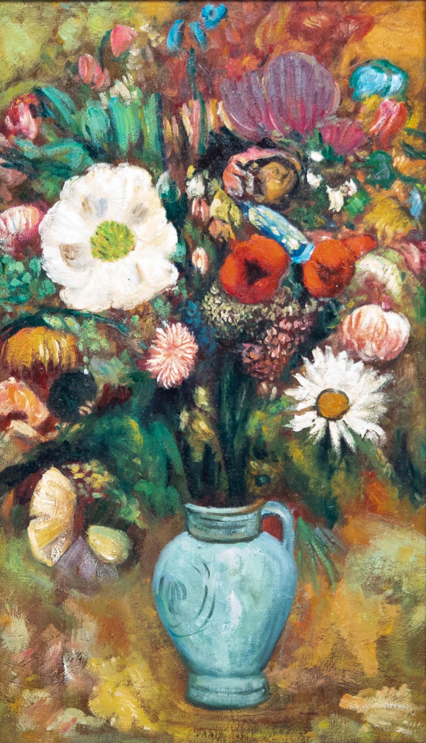 Stile impressionista  Olio del XX secolo - Fioritura - Painting di Unknown