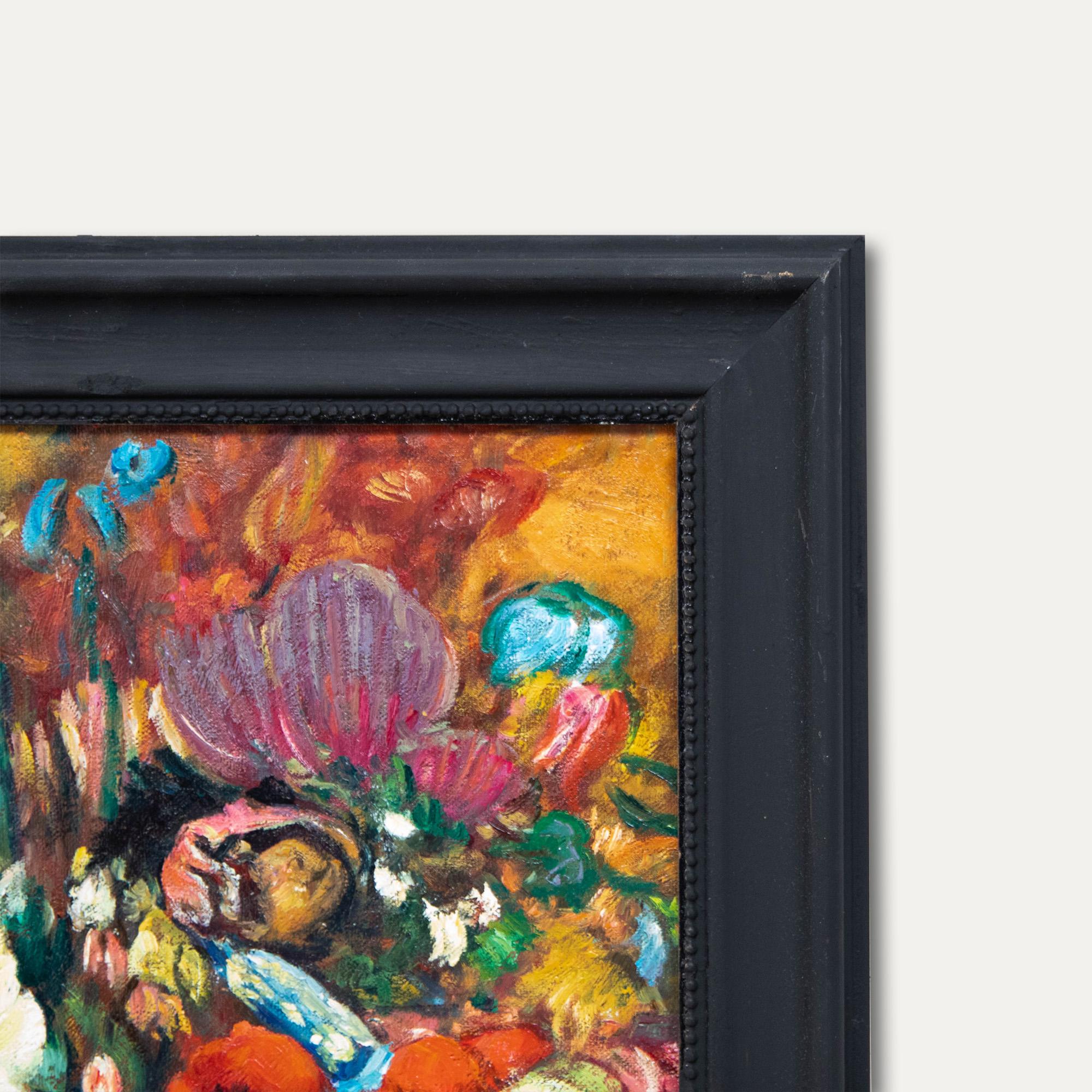 Stile impressionista  Olio del XX secolo - Fioritura in vendita 1