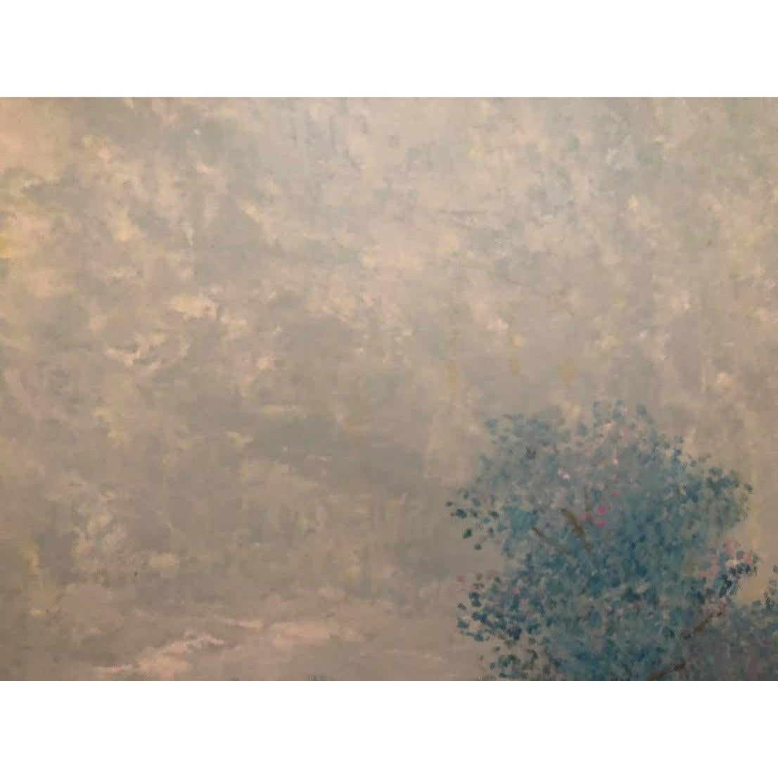Escena lacustre impresionista Pintura al óleo sobre lienzo firmada por el artista, enmarcada 1
