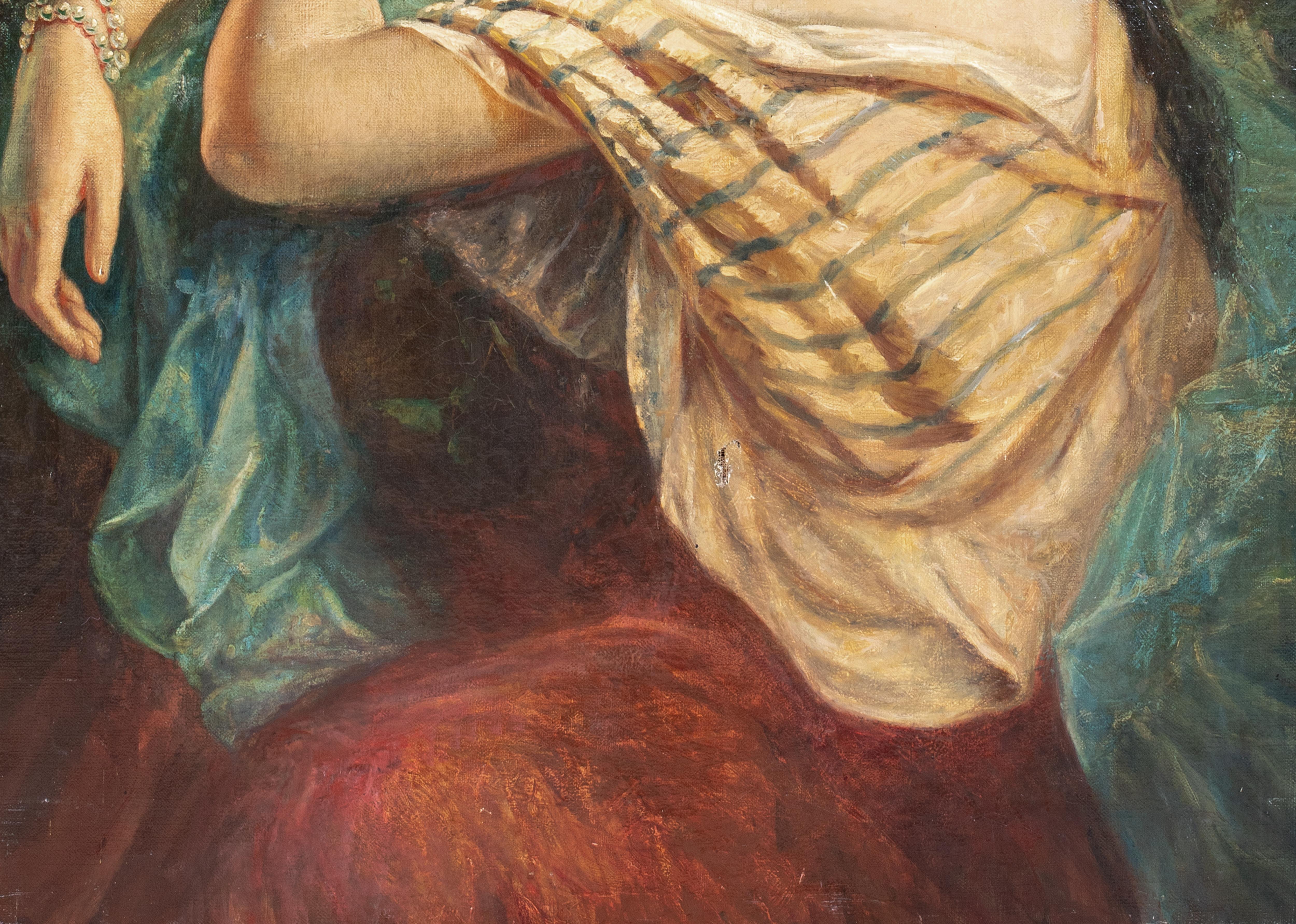 In Reflection, 19th Century   English Romantic School  Pre-Raphaelite For Sale 2