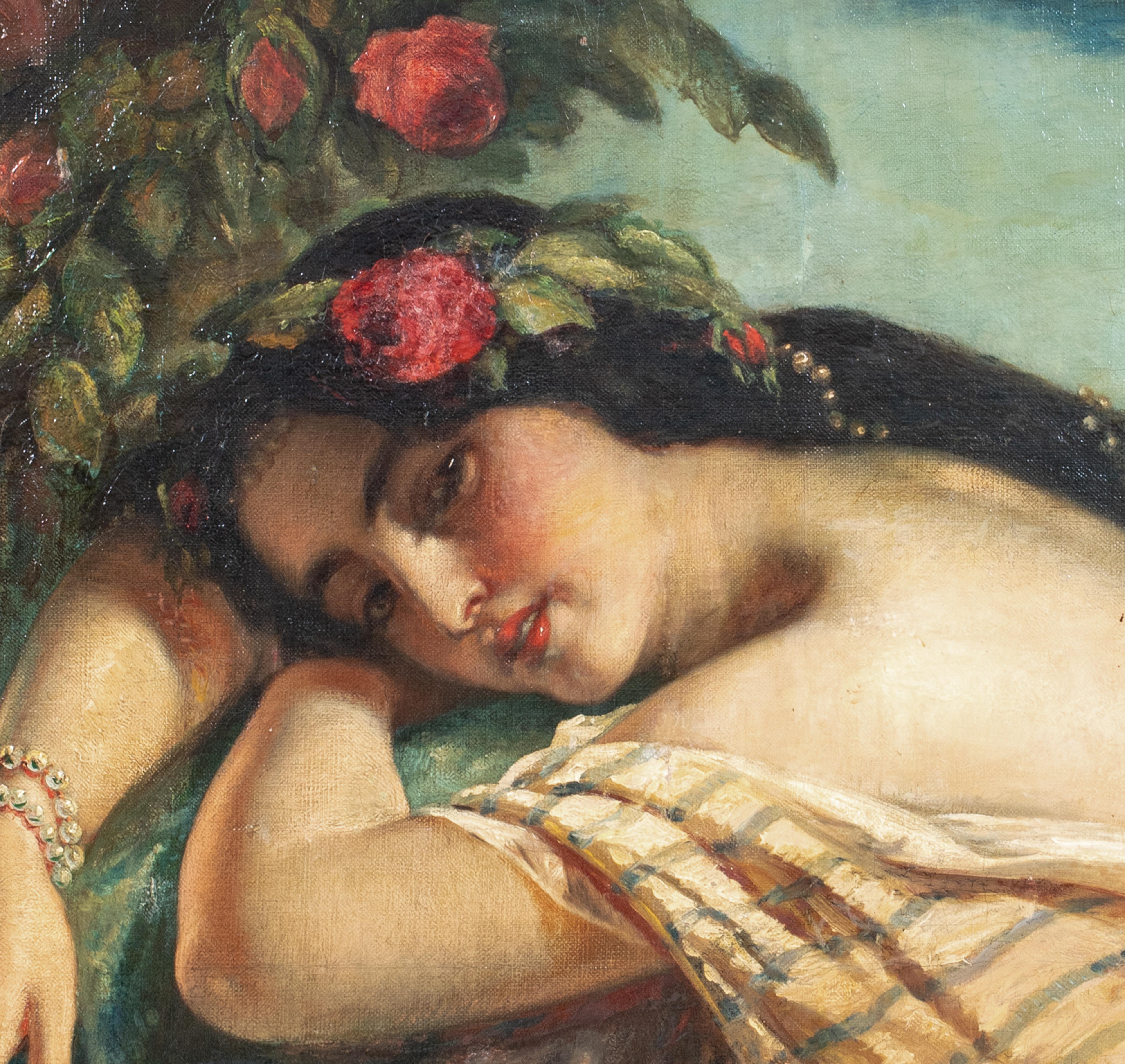 In Reflection, 19th Century   English Romantic School  Pre-Raphaelite For Sale 5