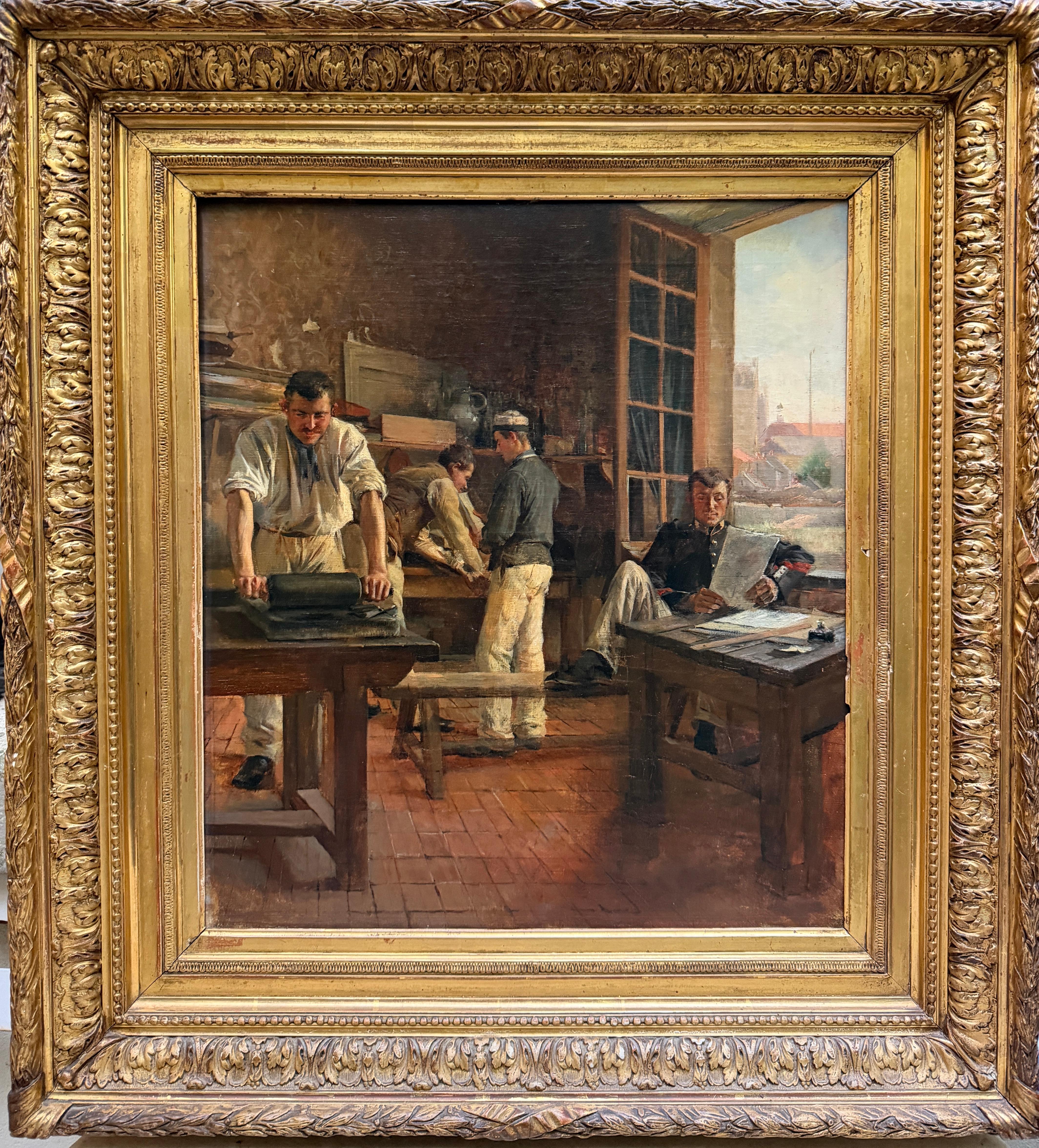 Unknown Interior Painting - In the print shop (or Inside the Printing workshop)