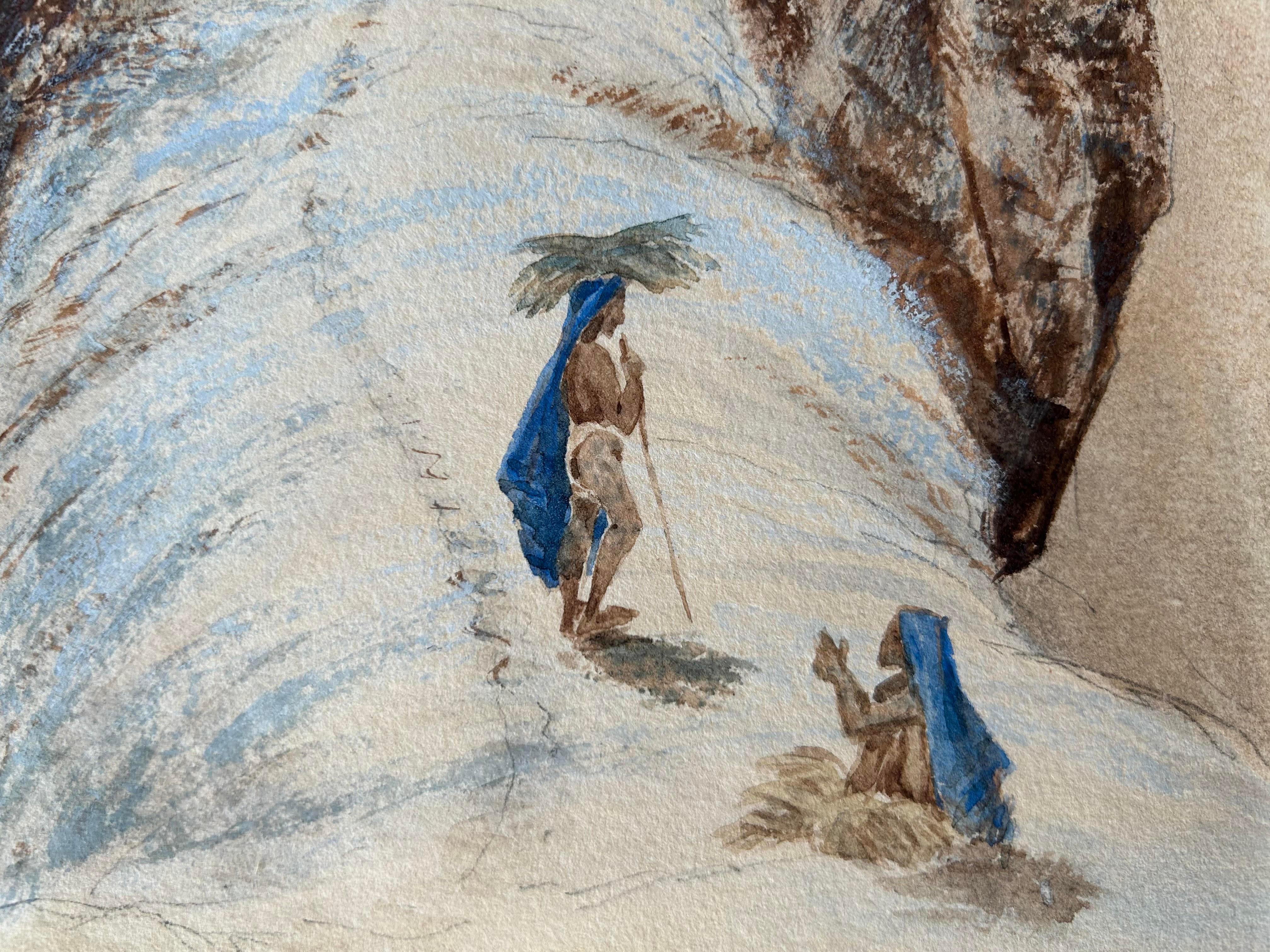 Landschaft Indien 19. Jahrhundert Sir James Peile Gelistete Werkgebirge West Ghats – Painting von Unknown