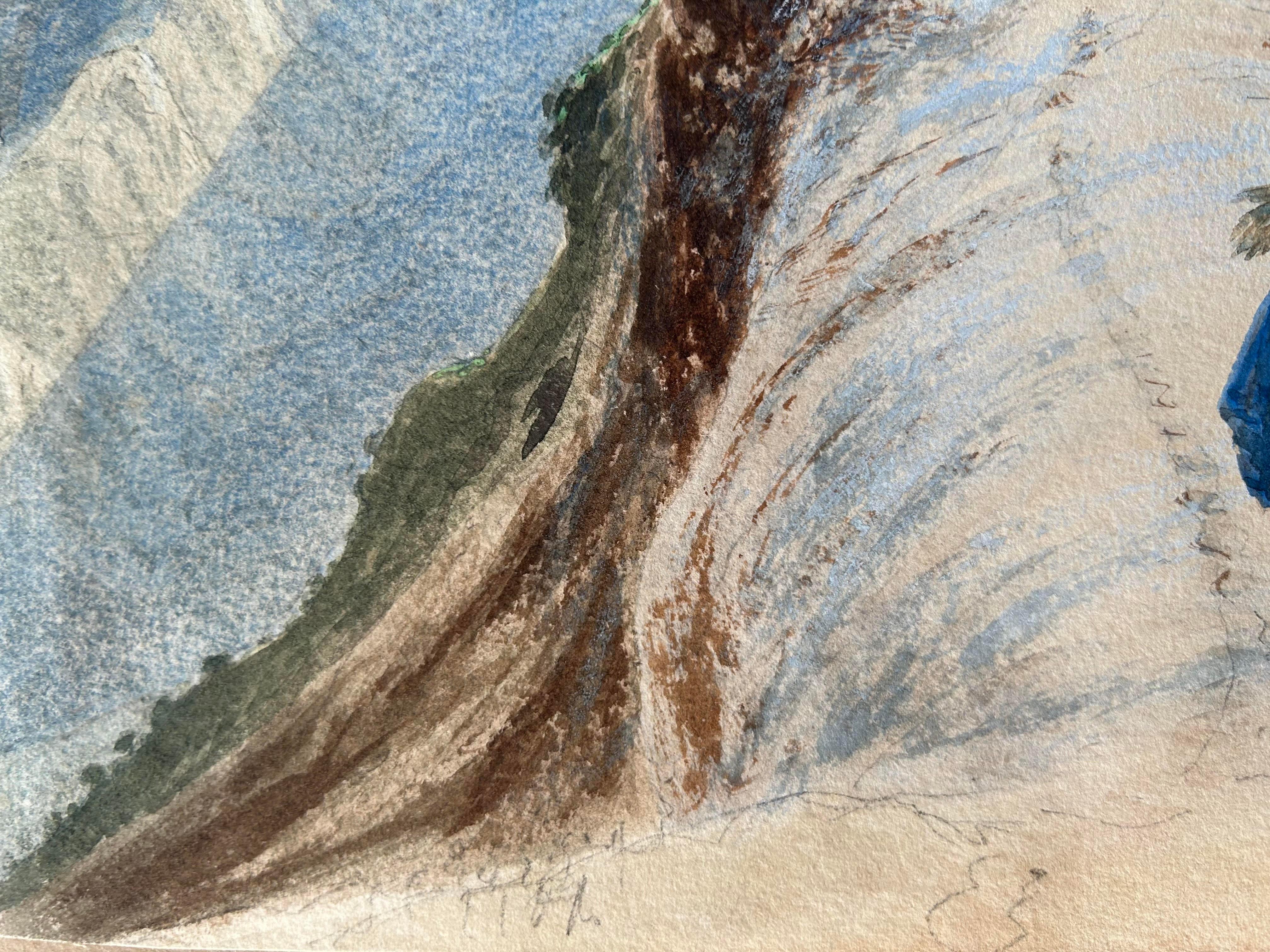 Landschaft Indien 19. Jahrhundert Sir James Peile Gelistete Werkgebirge West Ghats (Sonstige Kunststile), Painting, von Unknown